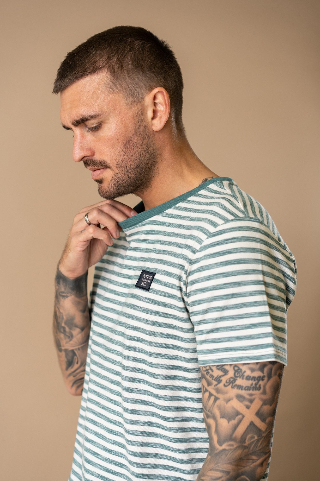 Petrol Industries T-Shirt Men T-Shirt mit Logo Stickerei