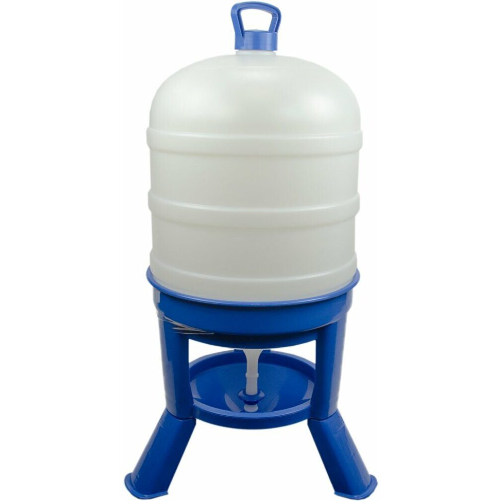 Gaun Vogeltränke Geflügel Tränke mit Ständer 40 L blau mit Siphon
