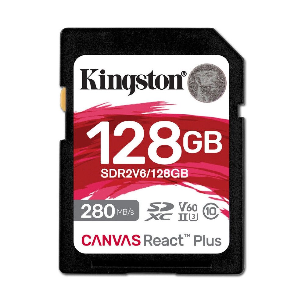 Kingston Kingston Canvas React Plus 128 GB SDXC Karte Speicherkarte (128 GB GB, CO2-neutraler Versand)