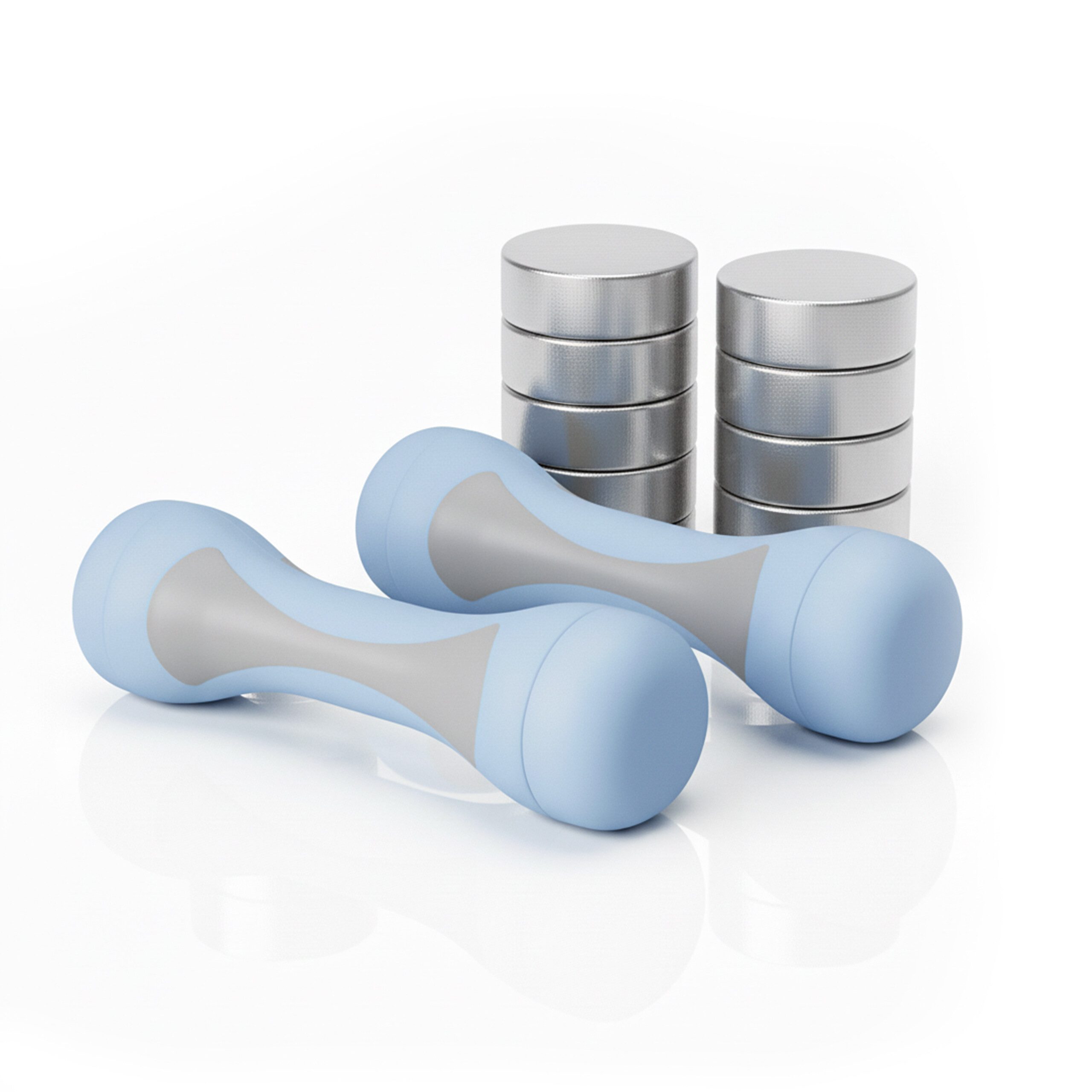 relaxdays Kurzhantel Verstellbare Hanteln im 2er Set, (2er Set), blau