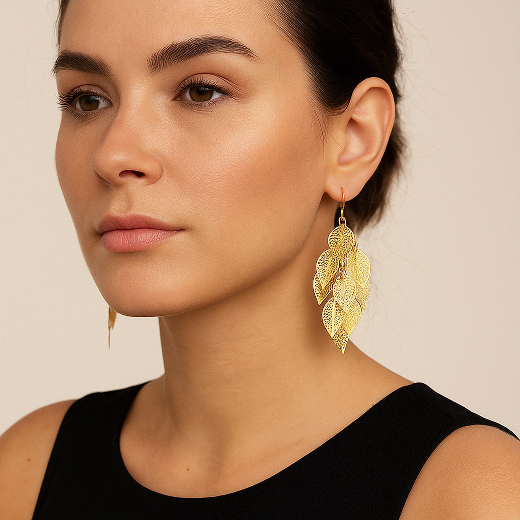 ANELY Paar Ohrhänger Filigranes Blättermotiv aus günstig online kaufen