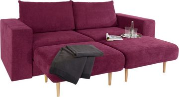 LOOKS by Wolfgang Joop 3,5-Sitzer Looksv, Verwandlungssofa: aus Sofa wird Sofa mit 2 Hockern