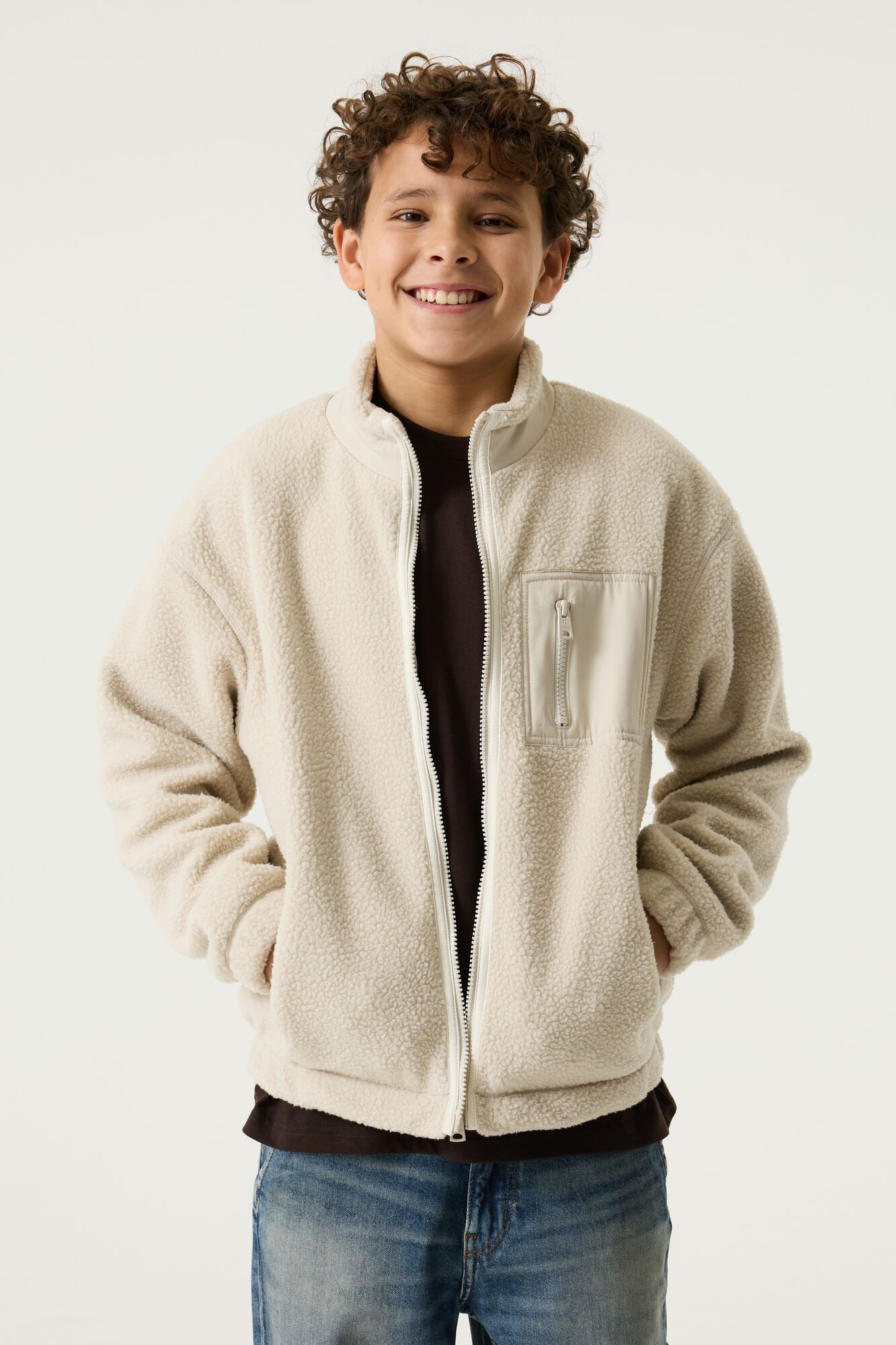 Garcia Sweatjacke in Teddyfell Optik for BOYS