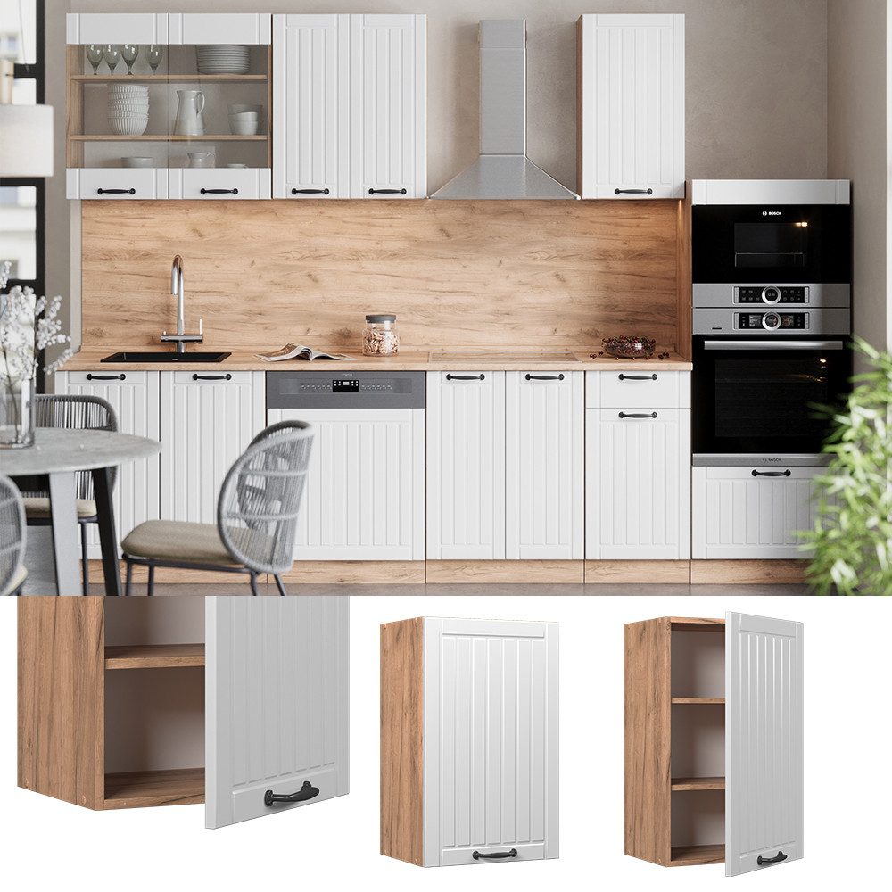 Vicco Hängeschrank Fame-Line, Weiß Landhaus/Goldkraft Eiche, günstig online kaufen