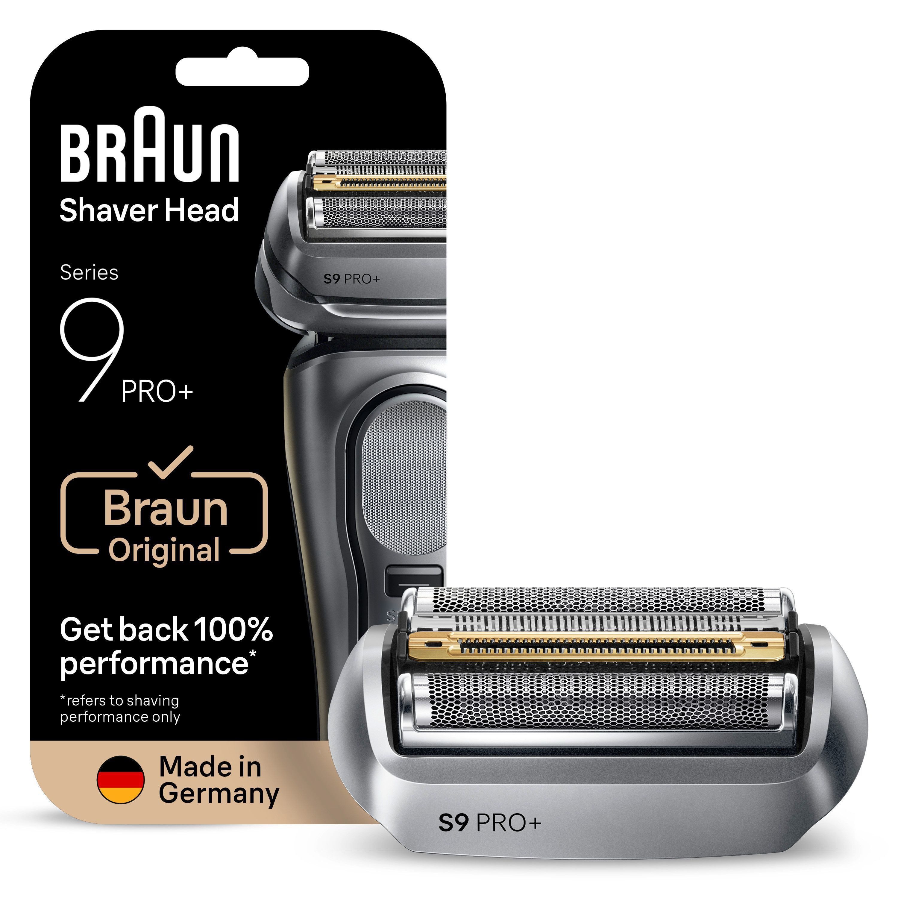 Braun Ersatzscherkopf Series 9 96M, Kompatibel mit allen Braun Series 9 Rasierern, ORIGINAL vom Hersteller