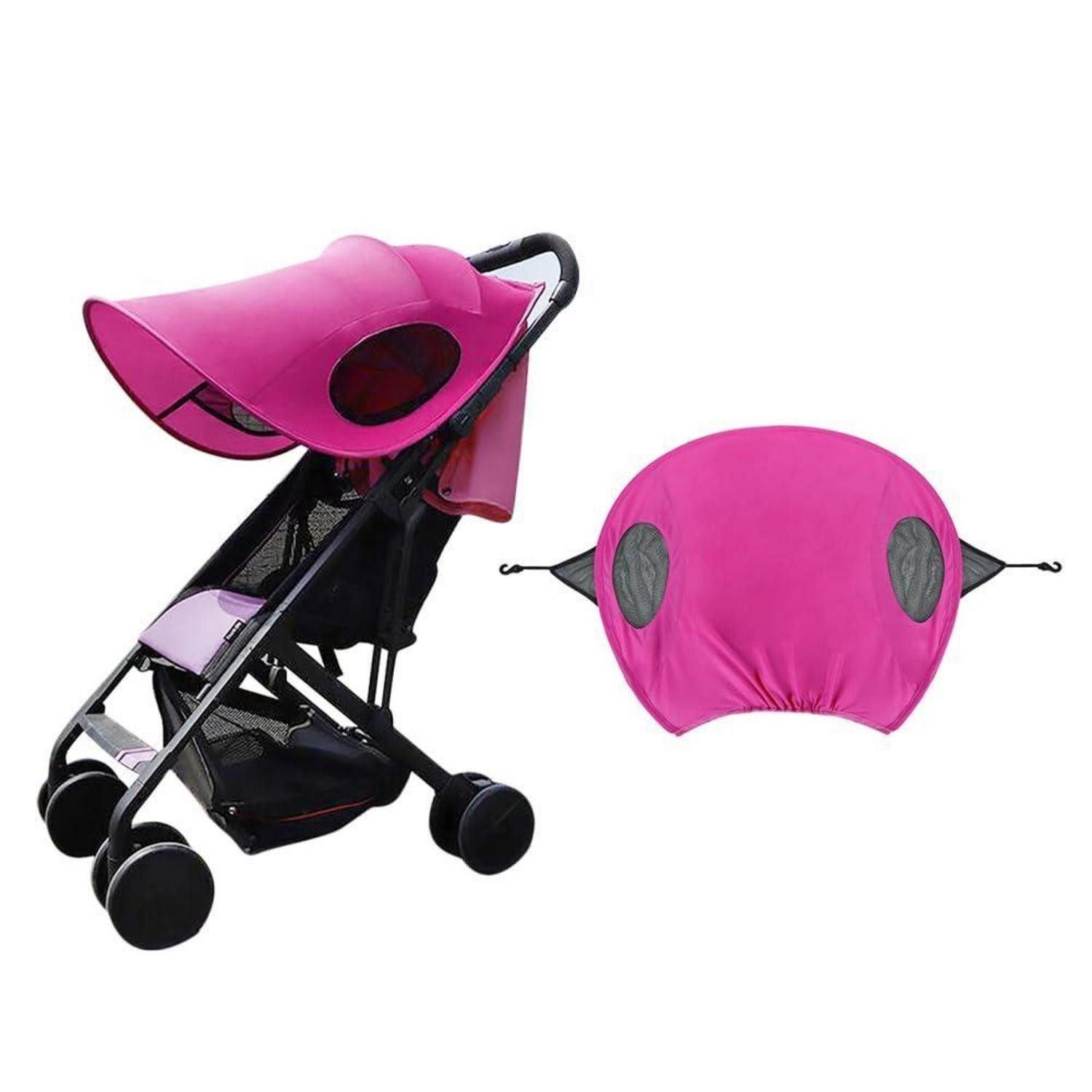 LuxusKollektion Kinderwagen-Sonnenschutzhülle Kinderwagen Sonnensegel Lila Verstellbar UV Schutz (1-St)