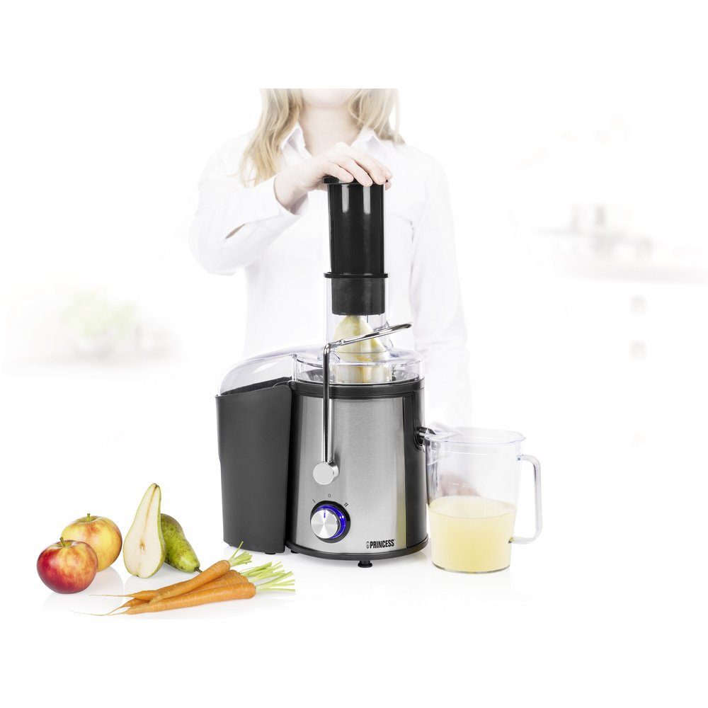 PRINCESS Entsafter Princess Entsafter 01.203040.01.002 700 W Schwarz, Silber, 700.00 W