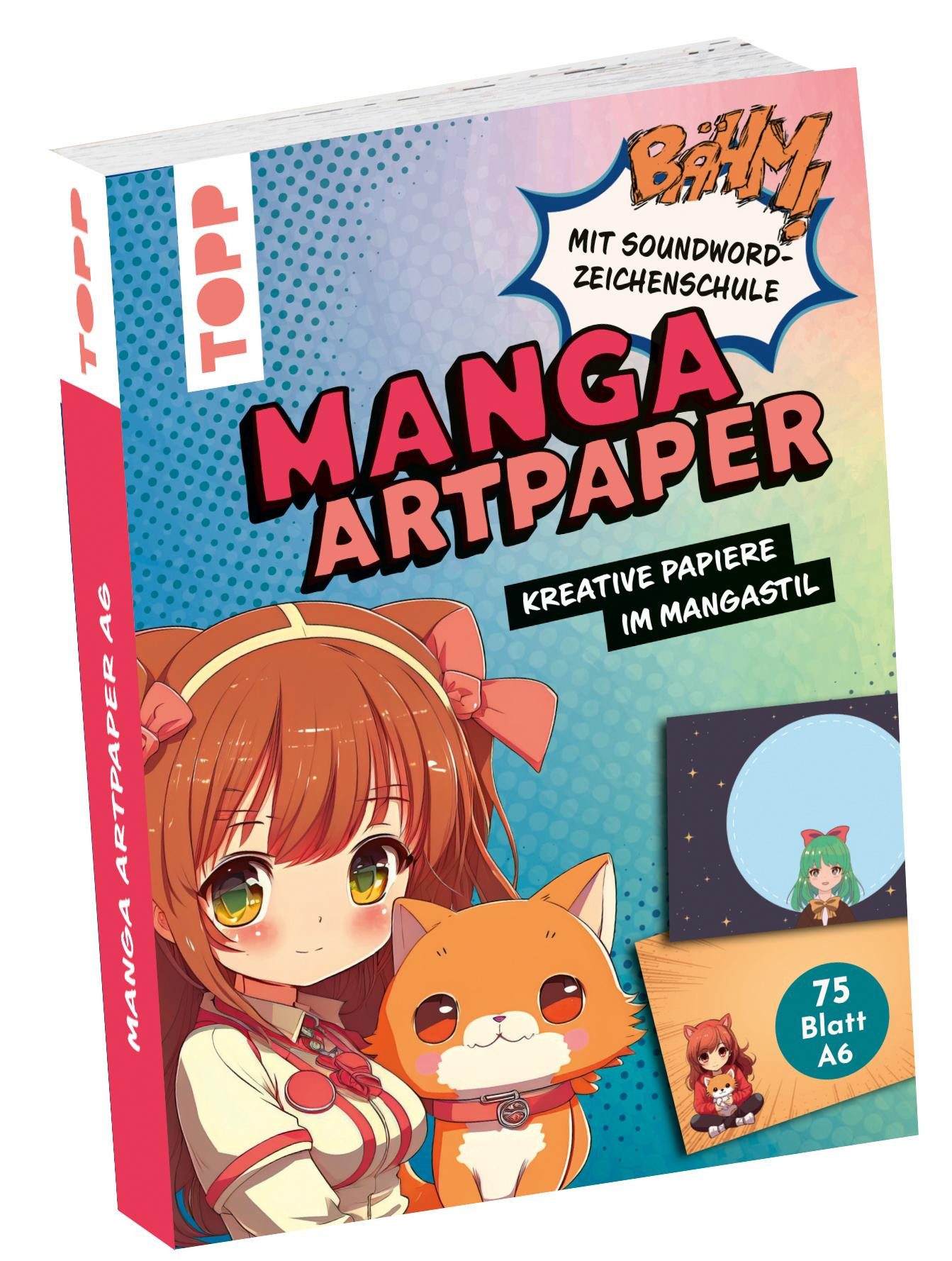 frechverlag Notizheft Manga Art Paper in DIN A6. Mit Soundword- Zeichenschule