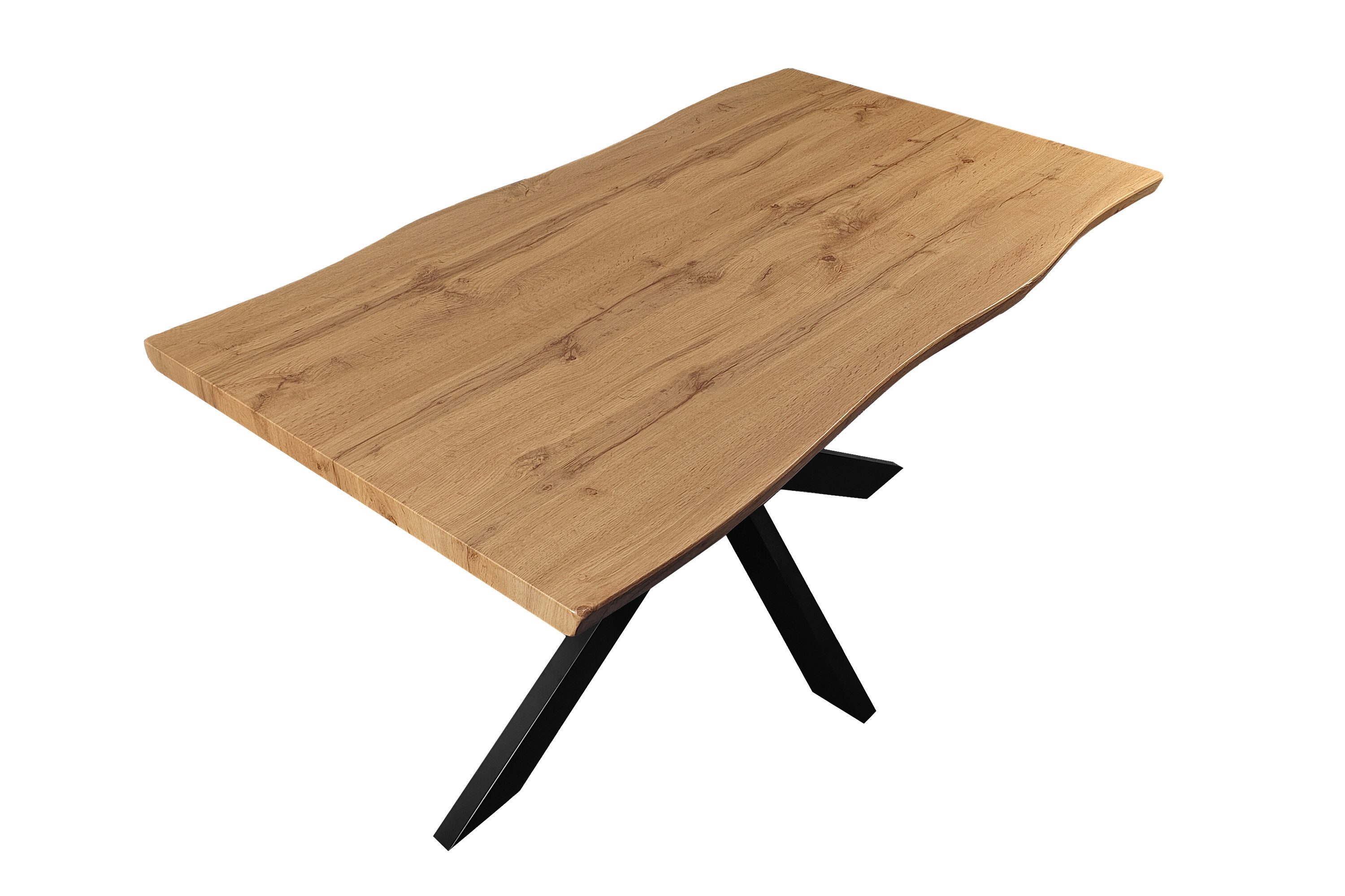 Loreno® Esstisch Josy, Nussbaumholz, Baumkante, MDF-Platte, günstig online kaufen