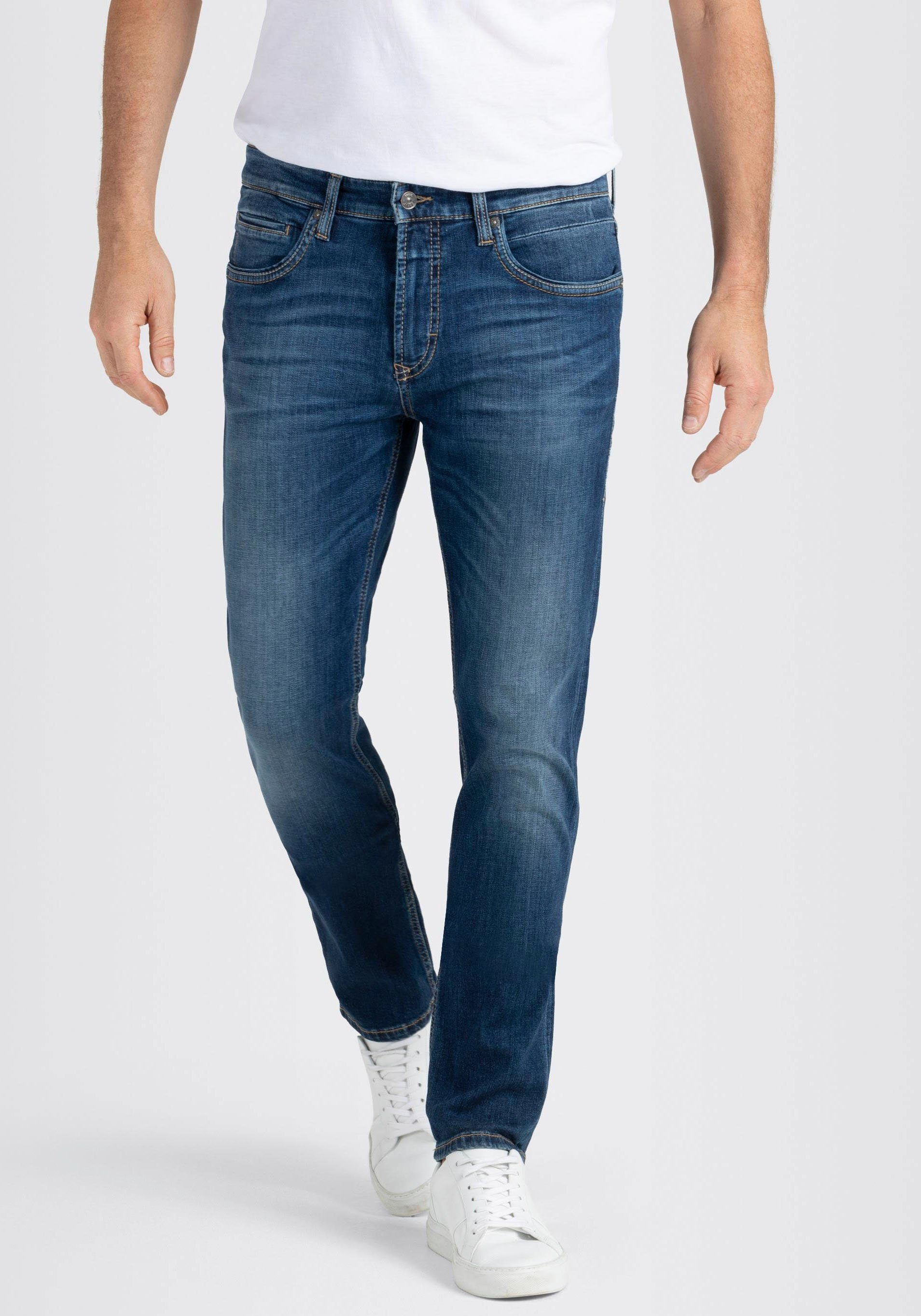 MAC Straight-Jeans Arne Pipe blue stonewash