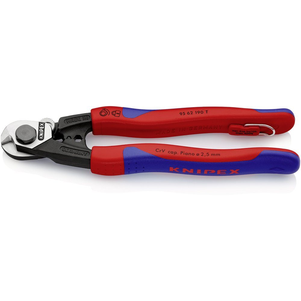 Knipex Kabelschere Knipex 95 62 190 T Drahtseilschere Geeignet für (Abisoliertechnik) En