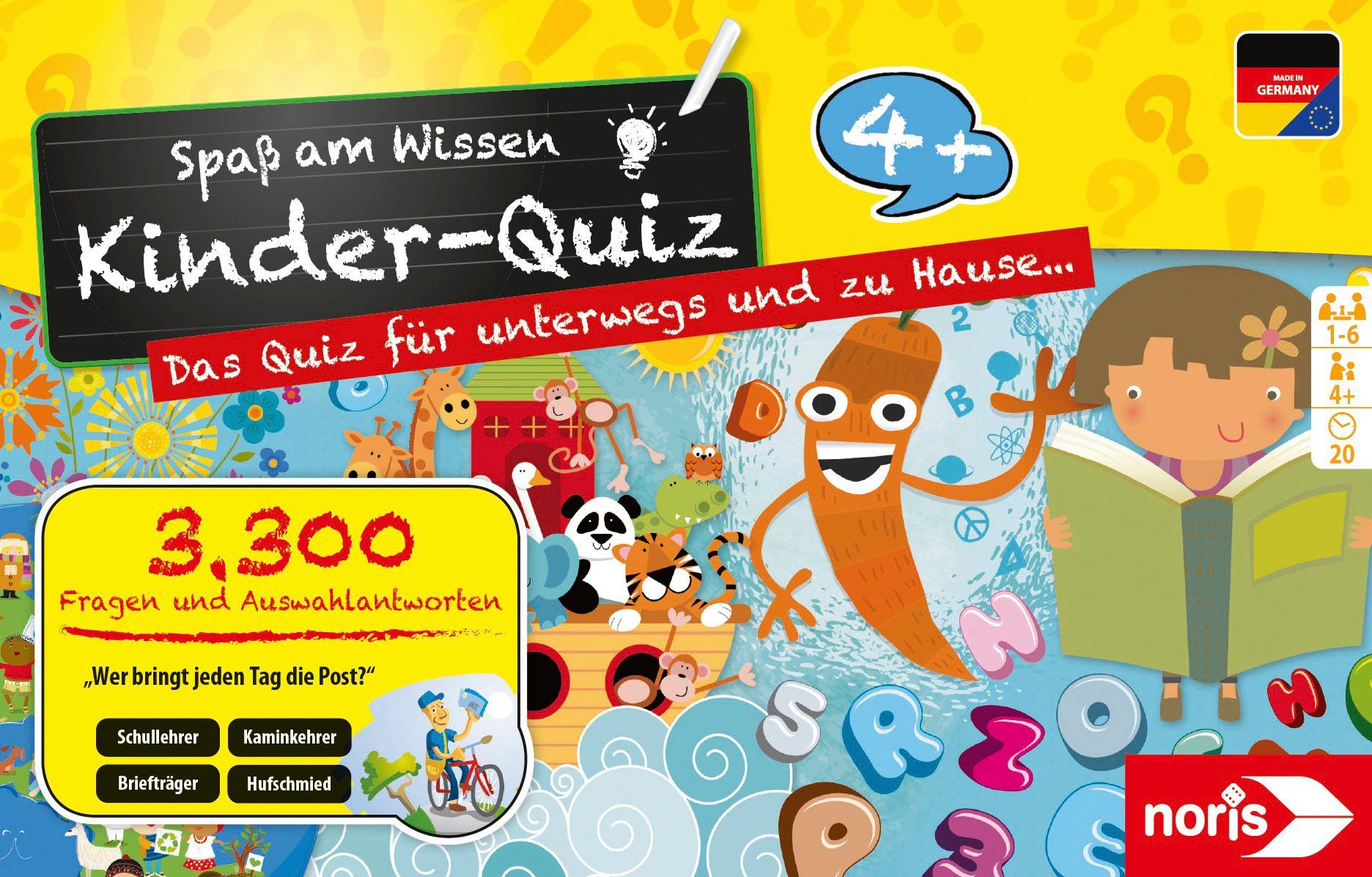 Noris Spiel Kinderquiz für schlaue Kids, Made in Germany