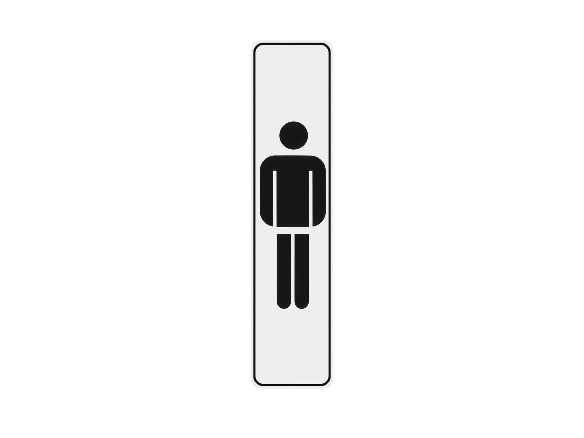 Conmetall Meister Hinweisschild Klebeschild Herrentoilette weiß 200 x 48 mm, selbstklebend