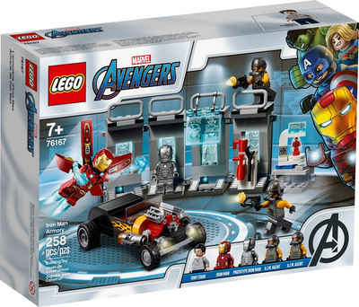 LEGO® Konstruktionsspielsteine LEGO Marvel - Iron Mans Arsenal, (Set, 258 St)