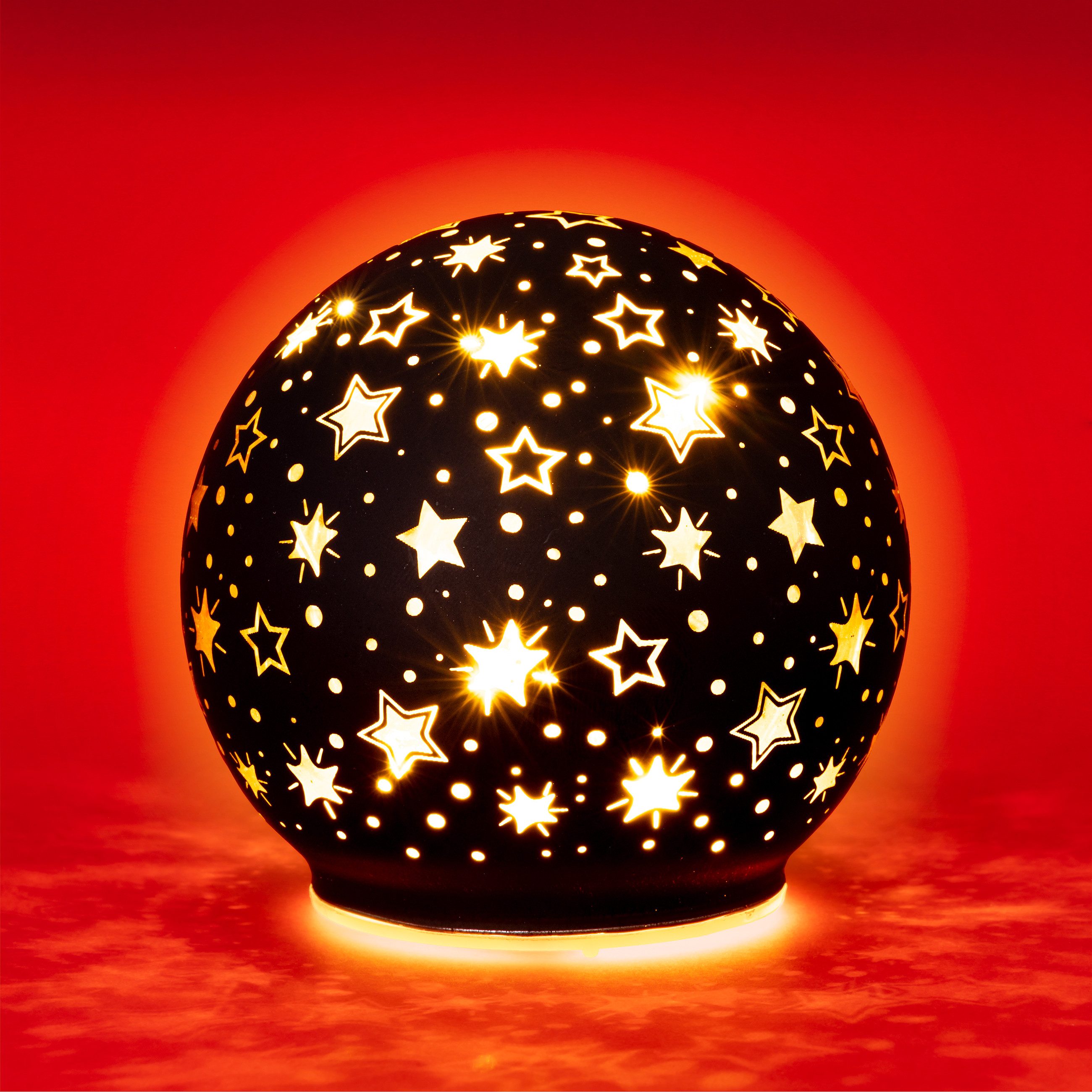 SIKORA Dekoobjekt DK30 LED Glas Nachtlicht Leuchtkugel Sternen Motiv mit Ti günstig online kaufen