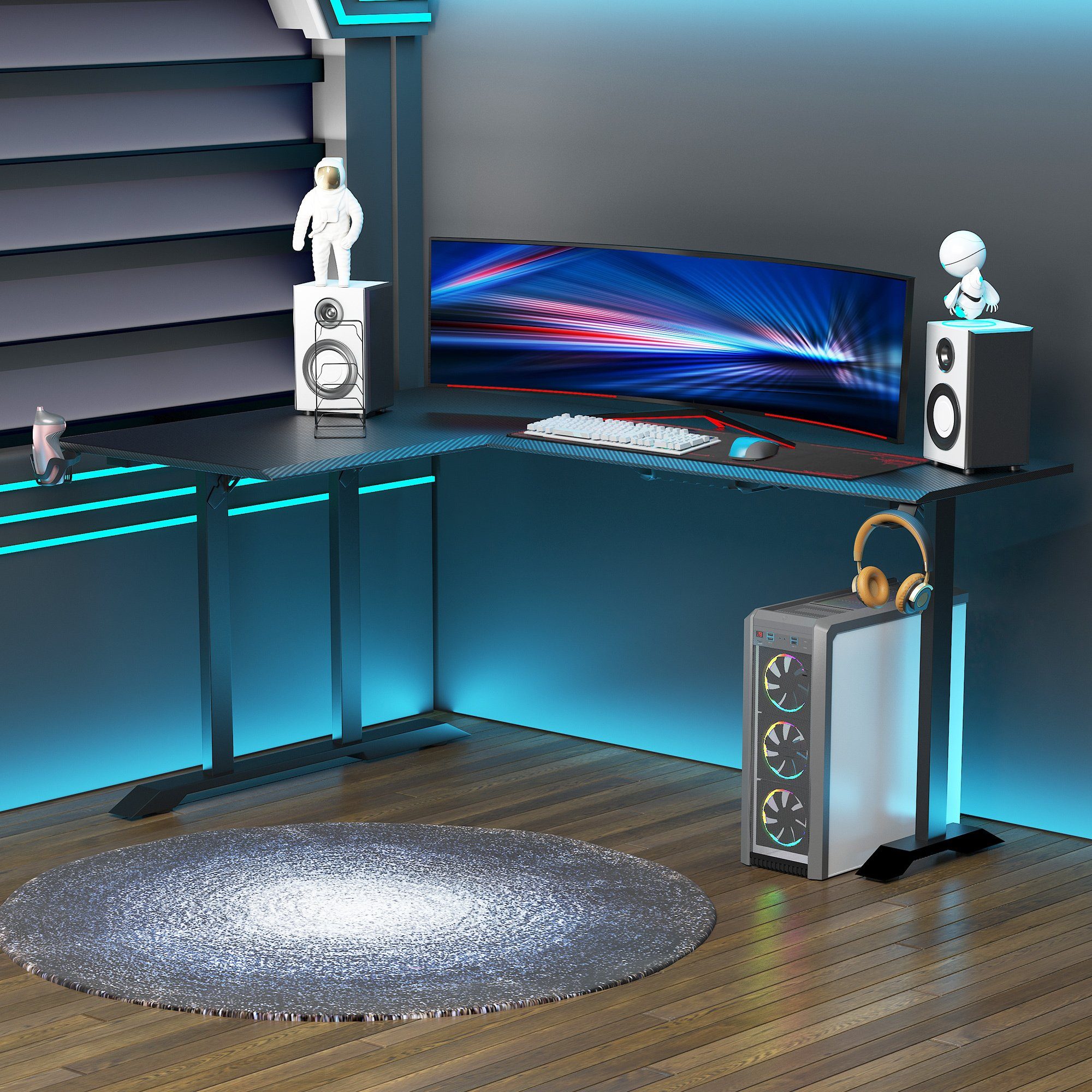 HOMCOM Schreibtisch Gaming Tisch günstig online kaufen