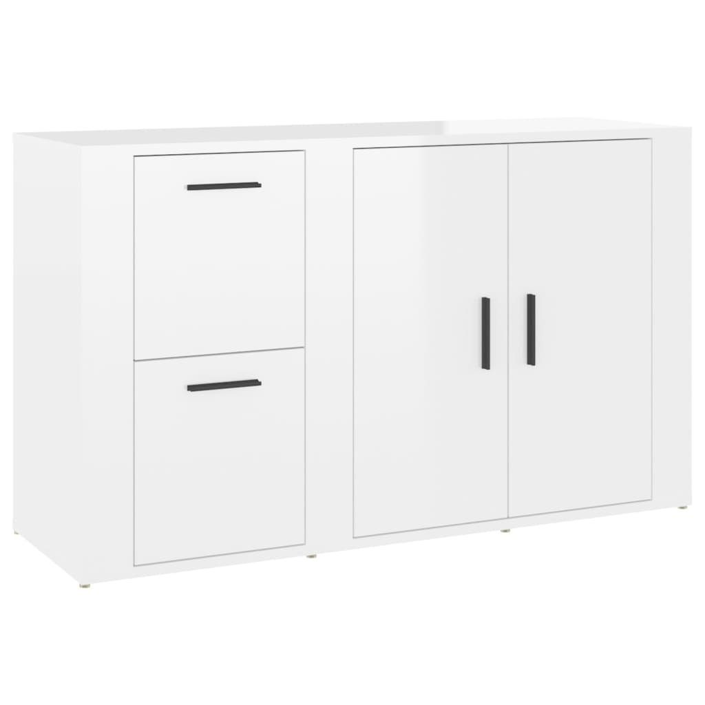 furnicato Sideboard Hochglanz-Weiß 100x33x59,5 cm Holzwerkstoff günstig online kaufen