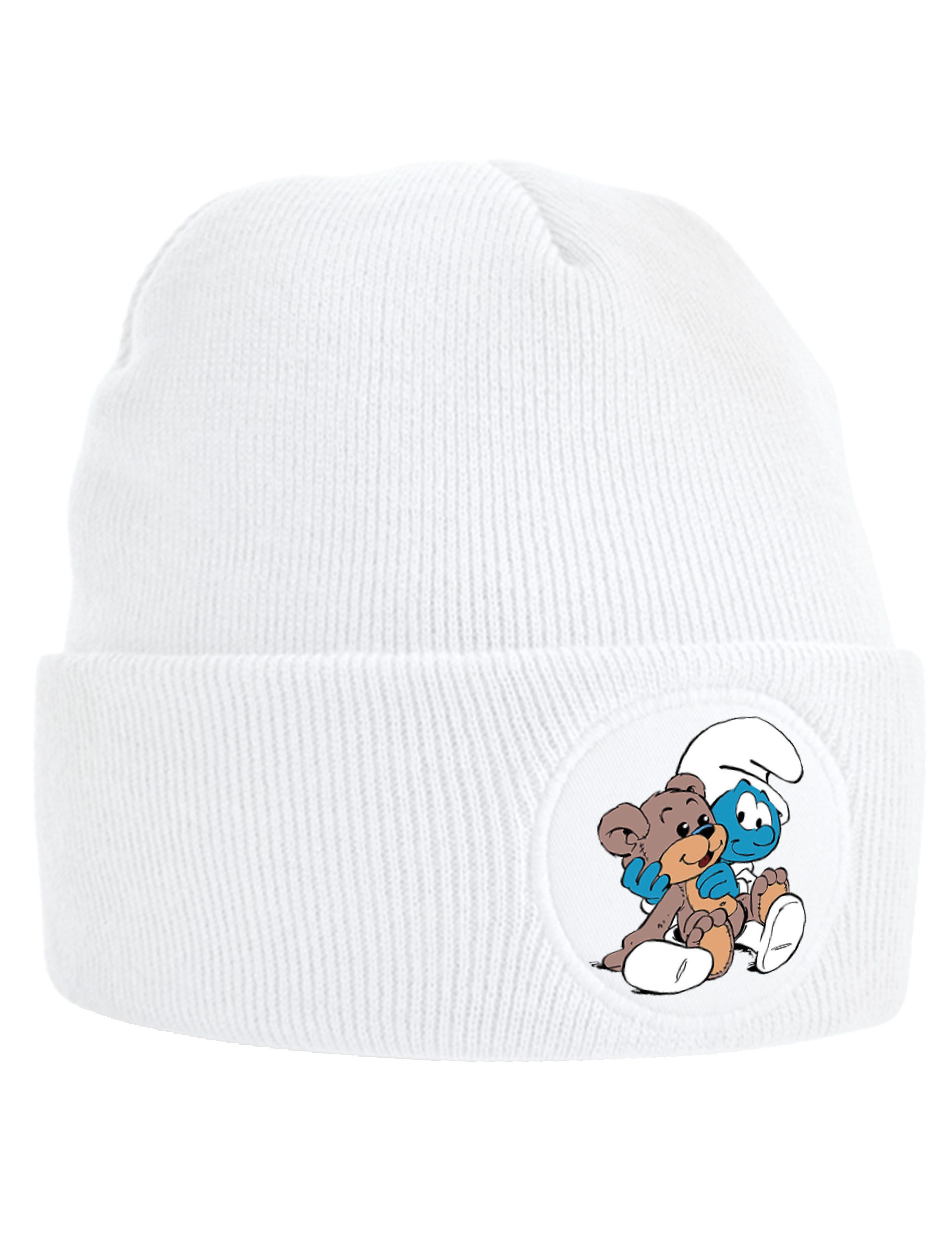 Youth Designz Beanie Damen Baby Schlumpf Beanie Mütze Wintermütze für Frauen mit Retro Fun Print als Statement Geschenk