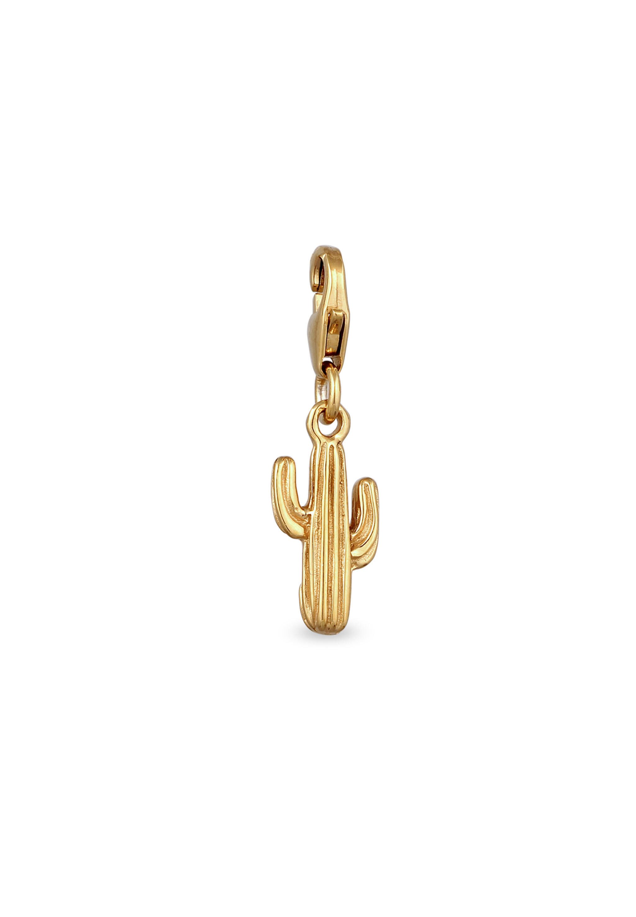 Charm Medaillon Kaktus 925 Sterling Silber