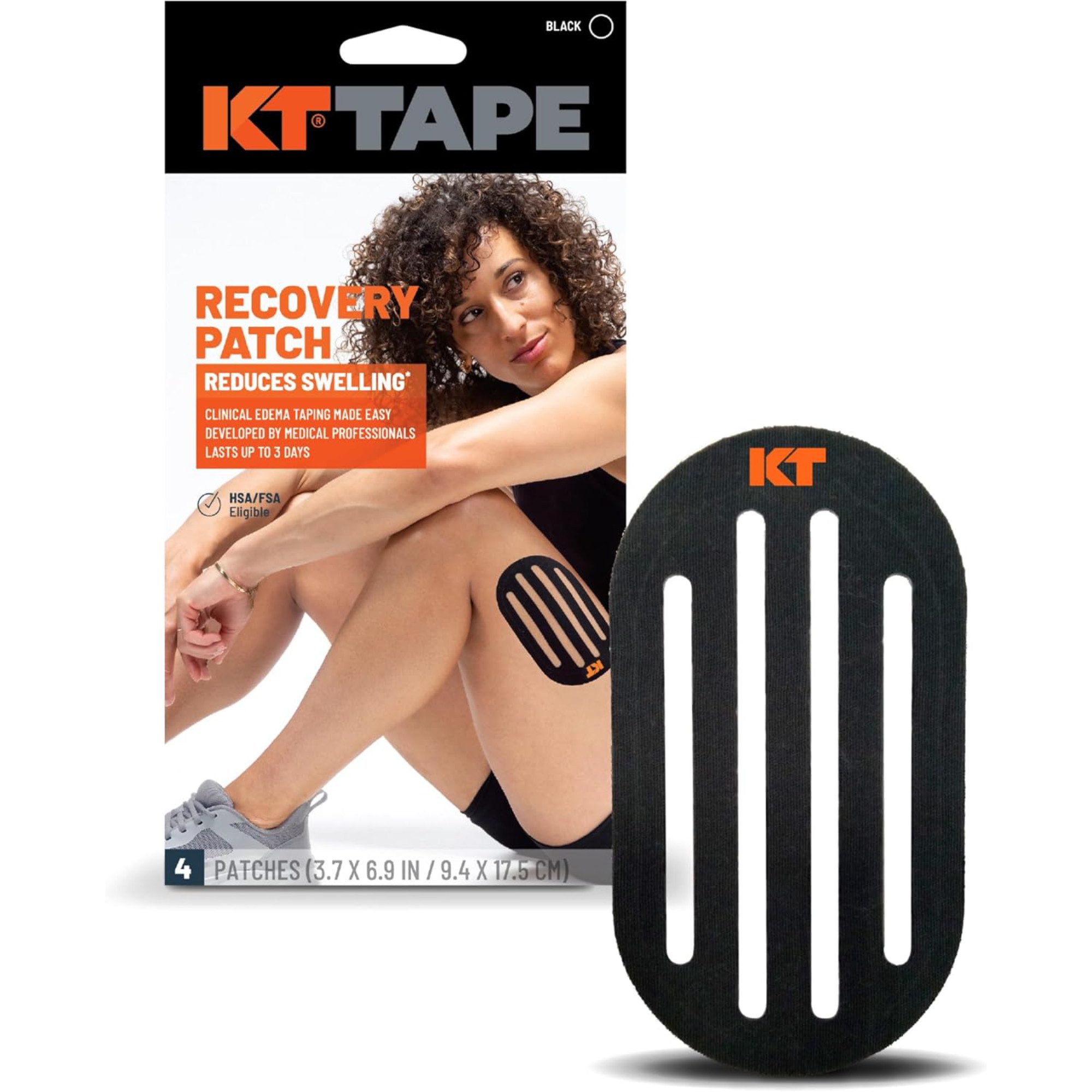 McDavid Kinesiologie-Tape KT Recovery Patch Black