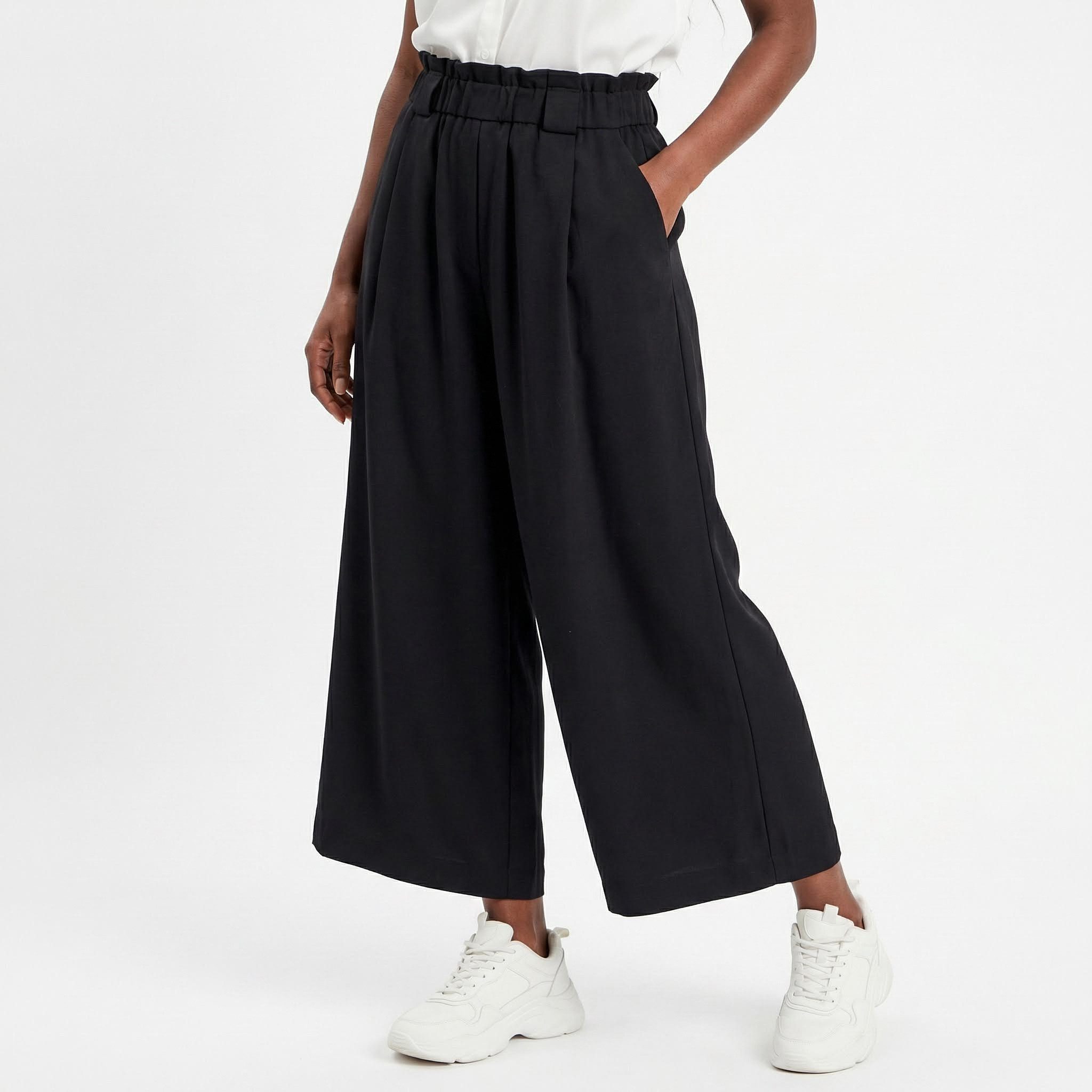 OriginalYou Culotte Weite Schlupfhose moderne Businesshose Wide Leg Freizeithose Größe 38-42, Formstabil, Business bis Casual, Komfortbund