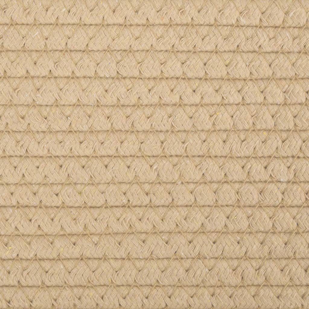 Wäschekorb Baumwolle Wäschekorb und cm Weiß Beige vidaXL Ø60x36