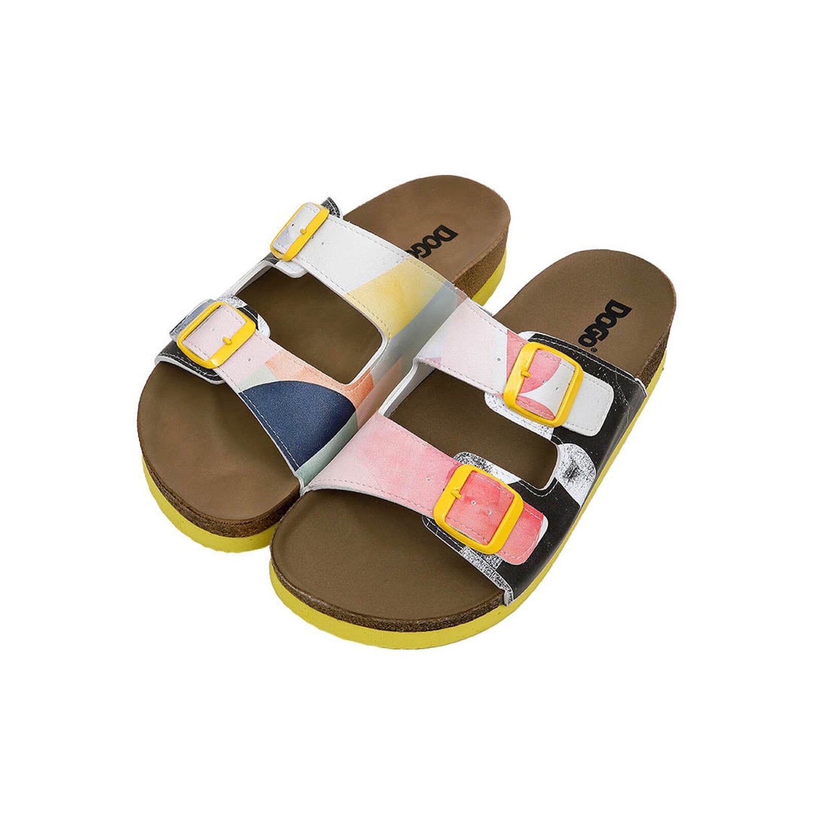 DOGO Stella Pantolette Geometric Shapes Damen Sandalen Pantolette Handgefer günstig online kaufen