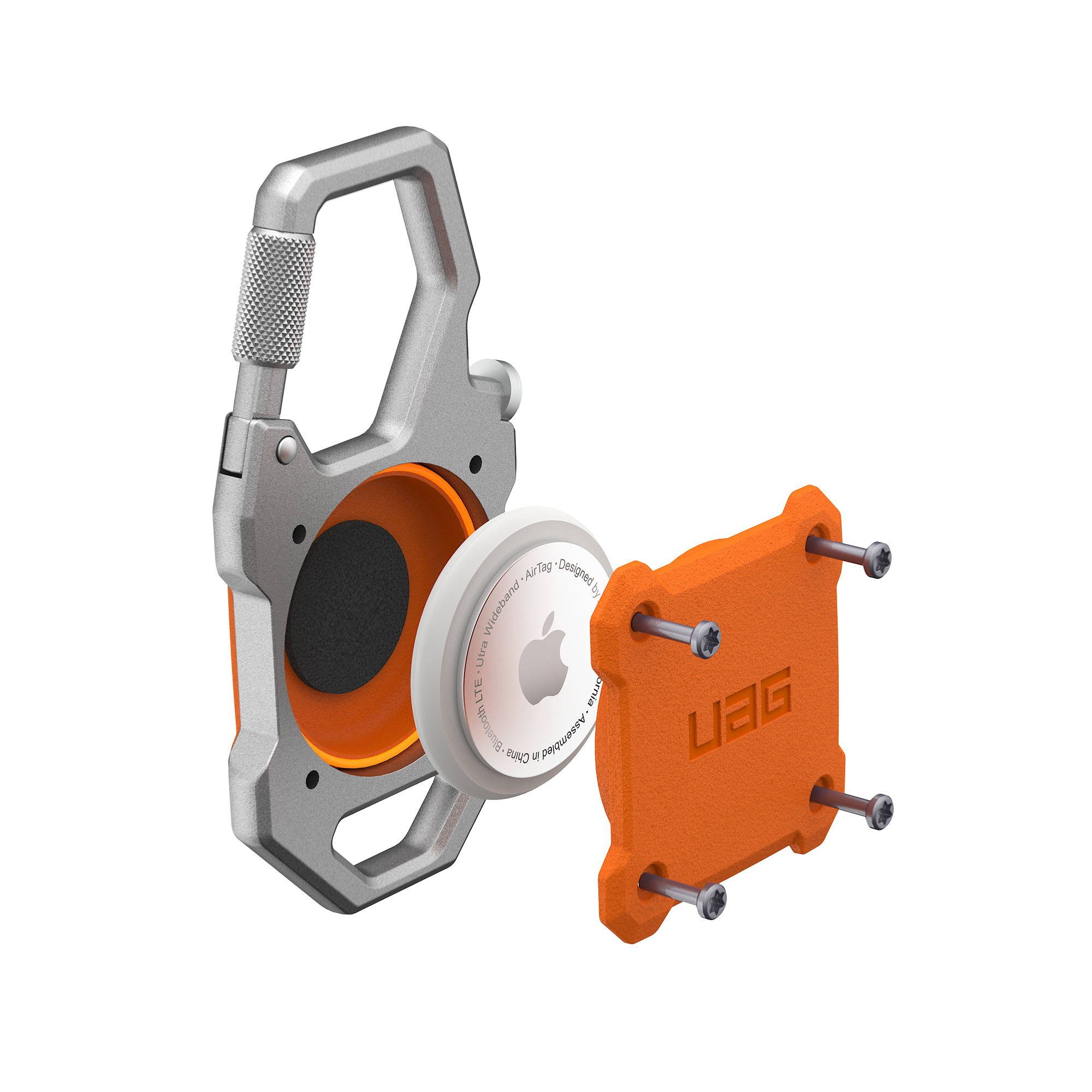 Urban Armor Gear Schlüsselanhänger Monarch - AirTag Schlüsselanhänger mit Karabiner, [Inkl. Flaschenöffner, Ultra robust]