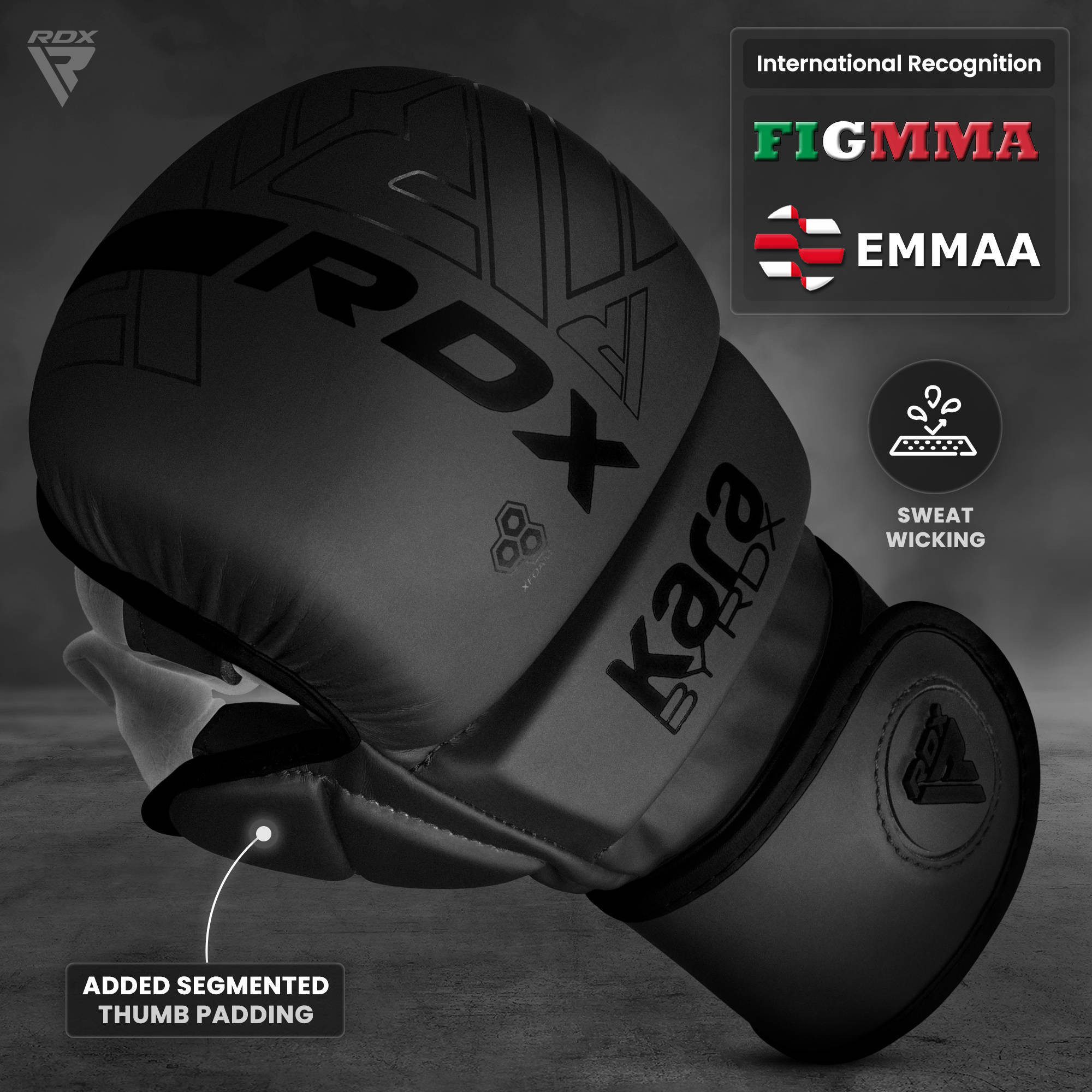 RDX Sports MMA-Handschuhe RDX MMA Handschuhe, MMA Gloves für Kampfsport Grappling Training