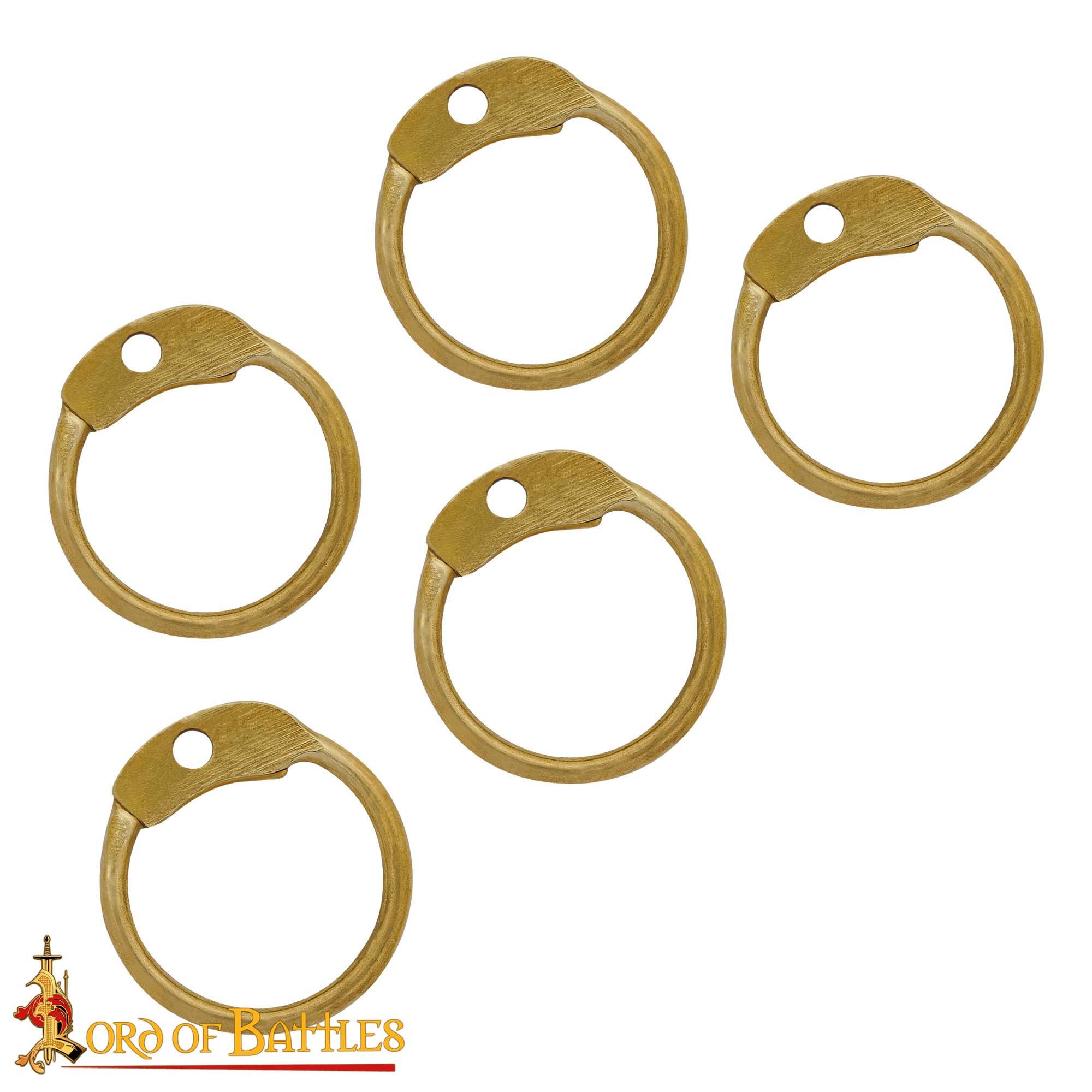 Lord Of Battles Ritter-Kostüm Kettenringe mit Pilzkopfnieten, ID 9 mm, Stärke 18 Gauge (1,3 mm)