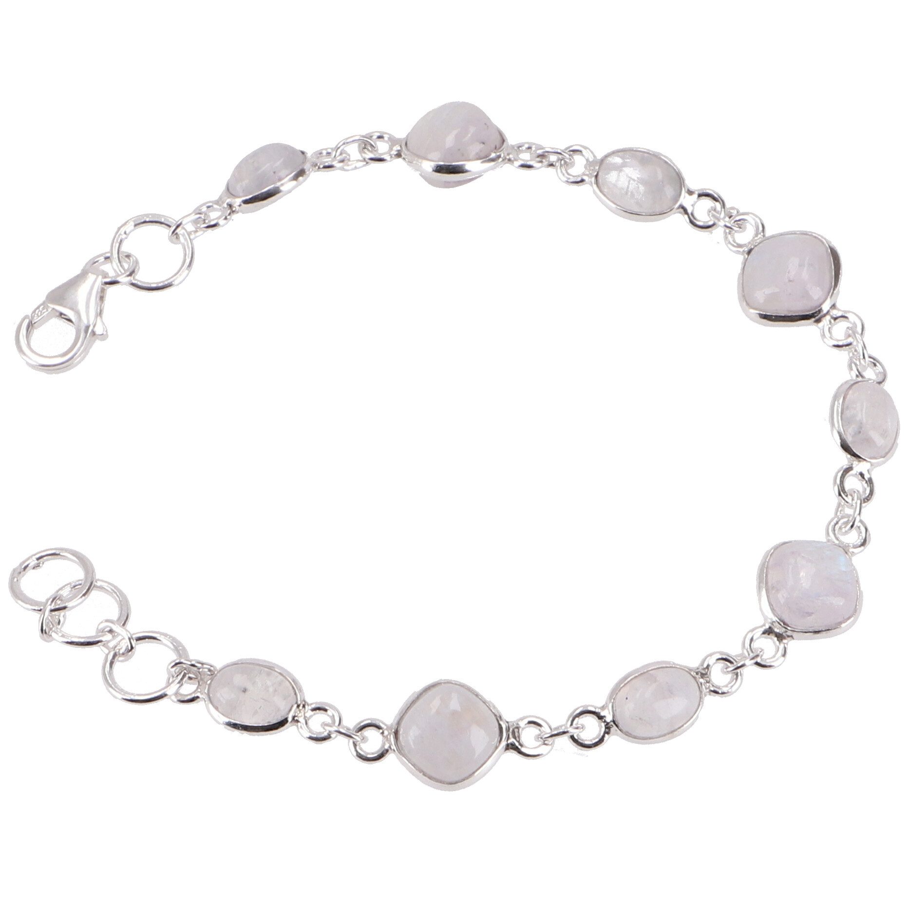 Guru-Shop Armreif Indisches Boho Silber Armband, Edelsteinarmband..