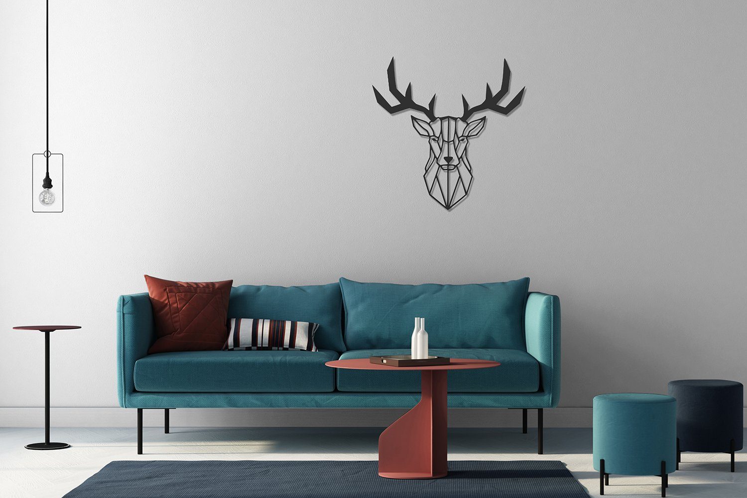 teileplus24 Wanddekoobjekt DS07 Wanddeko Metall Wandbild Metallbild 60 x 60 günstig online kaufen