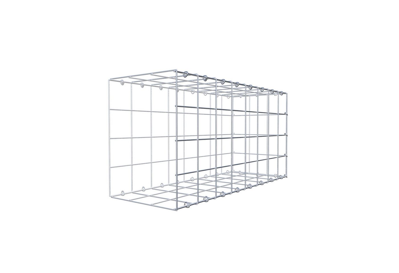 Thumbnail - Gabiona Gabionenzaun Anbaugabione Typ 2 80 cm x 40 cm x 30 cm (L x H x T), Maschenweite 10, (Anbaugabione Typ 2 80 cm x ...