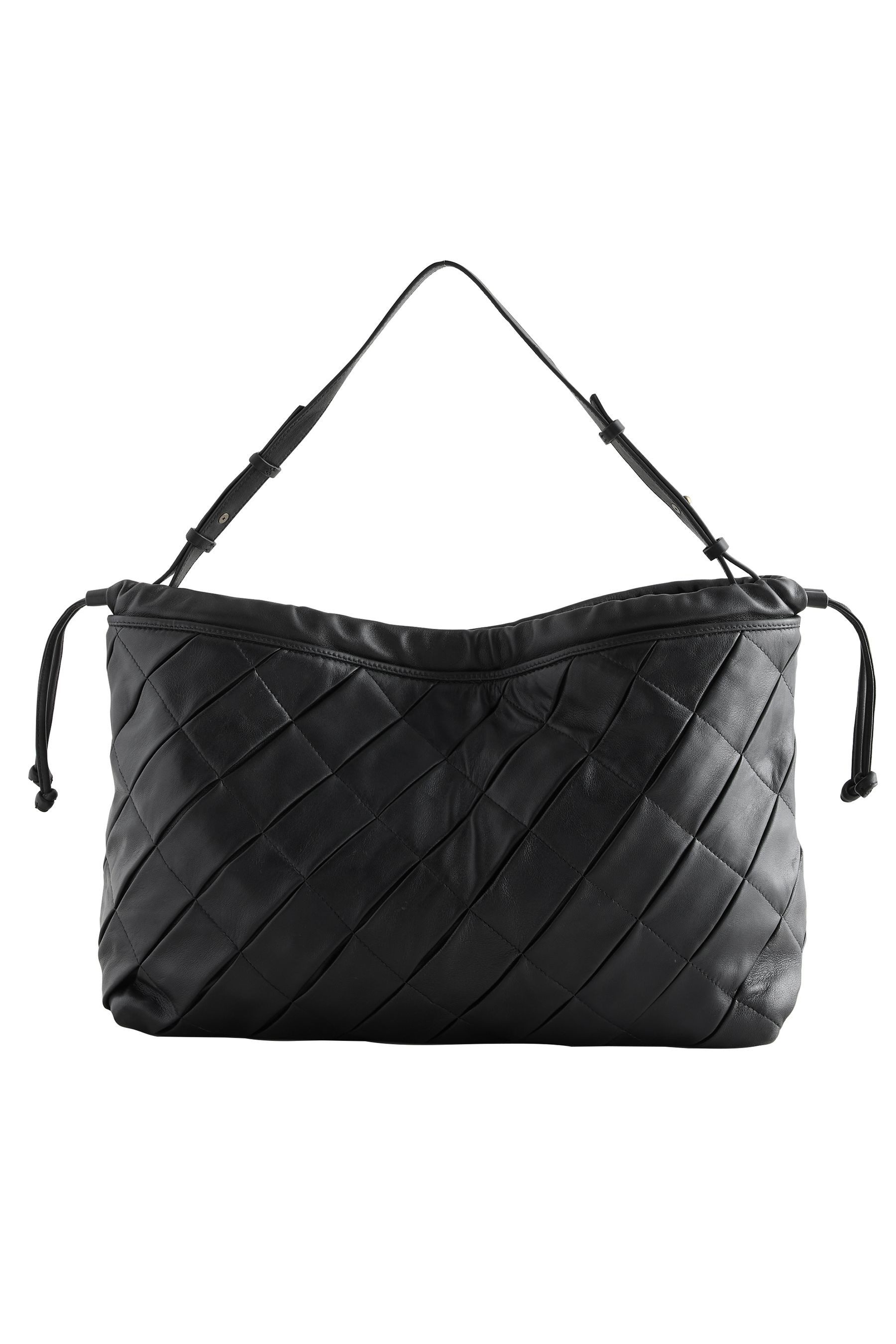 Schultertasche Leder-Schultertasche im Wellendesign