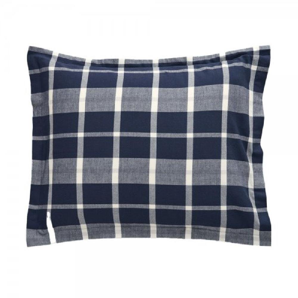 Kissenhülle Gant Home Kopfkissenbezug mit Reißverschluss Flannel Check Marine (40x, Gant