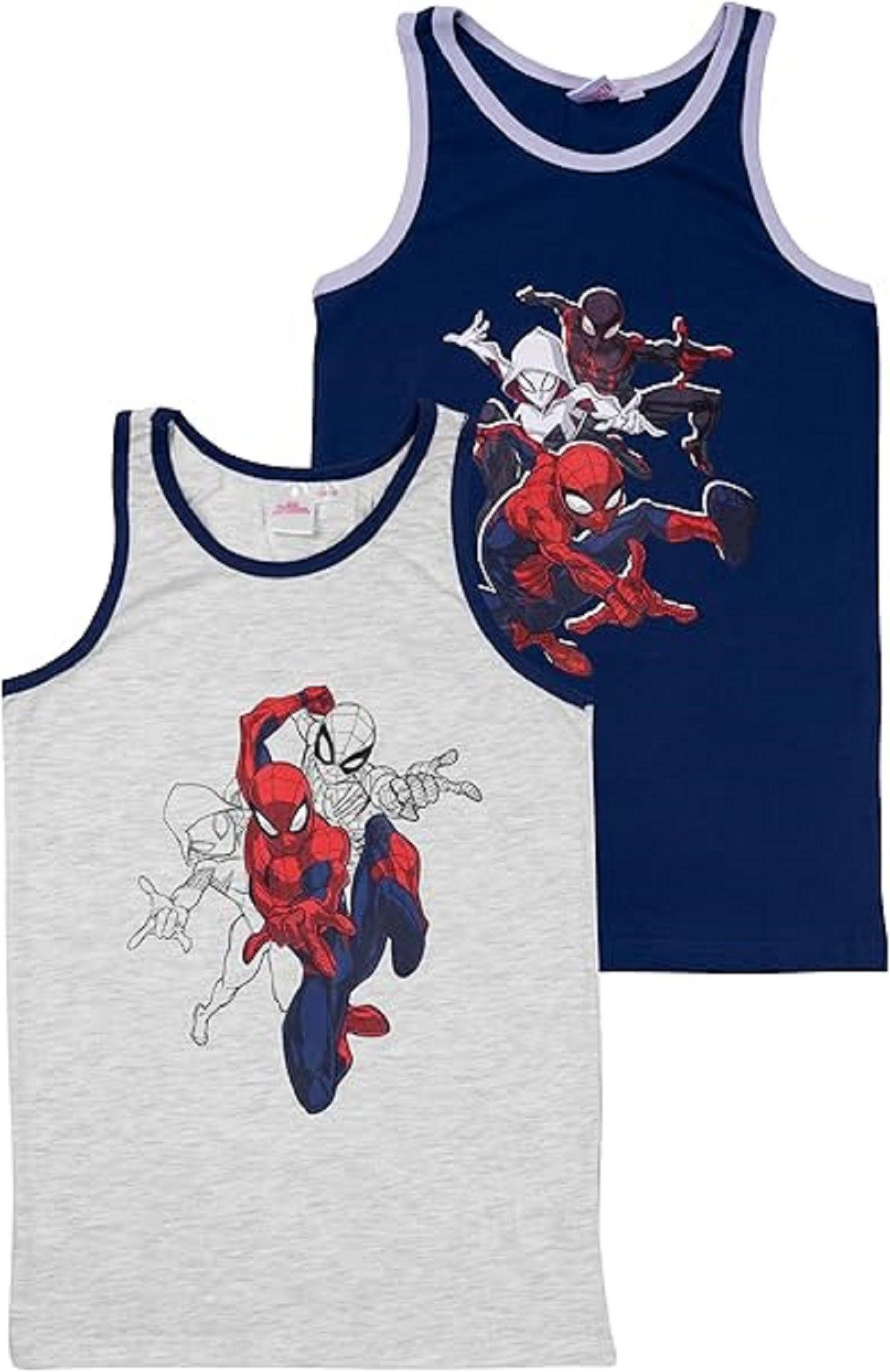 Spiderman Unterhemd 2er Pack Kinder Unterhemd – Bequeme Baumwolle Tank Tops