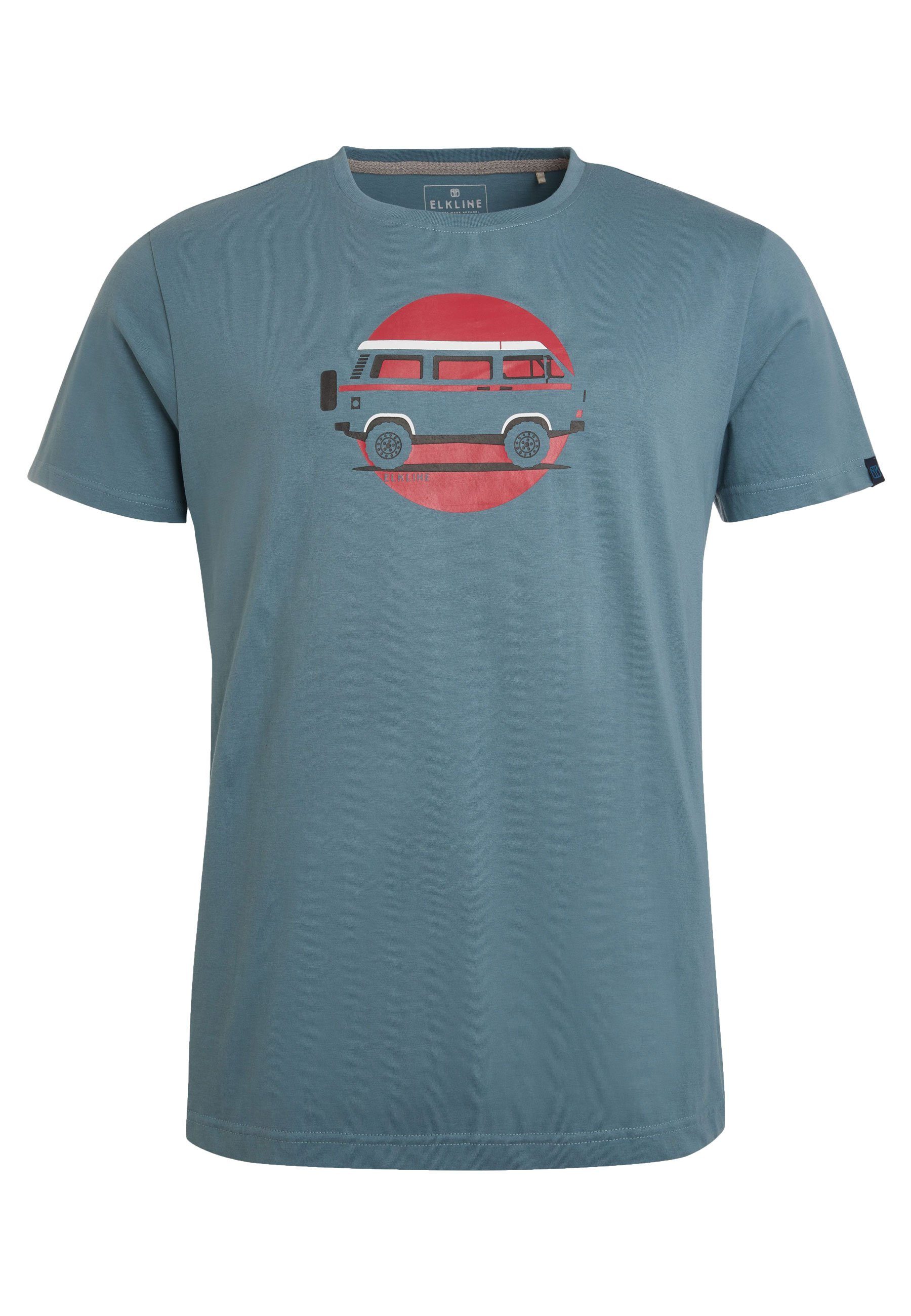 Elkline T-Shirt Stimmt Alles Stabil Kurzarm VW Bulli Brust Print goblinblue | T-Shirts