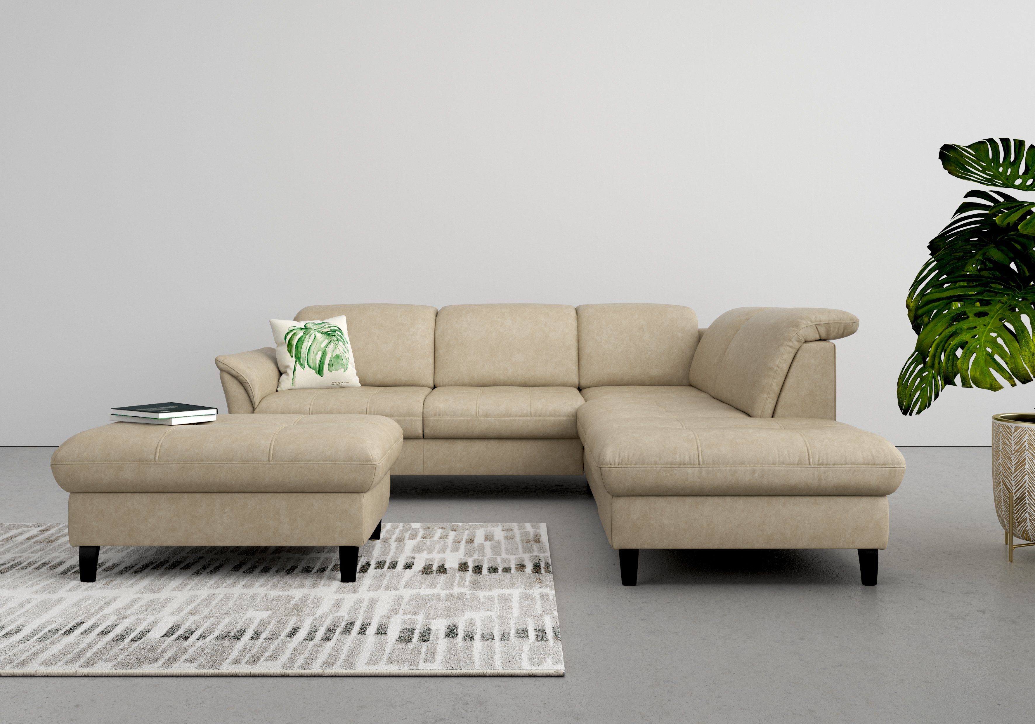 sit&more Ecksofa Maggiore, wahlweise mit Bettfunktion Stauraum Kopfteilverstellung, und