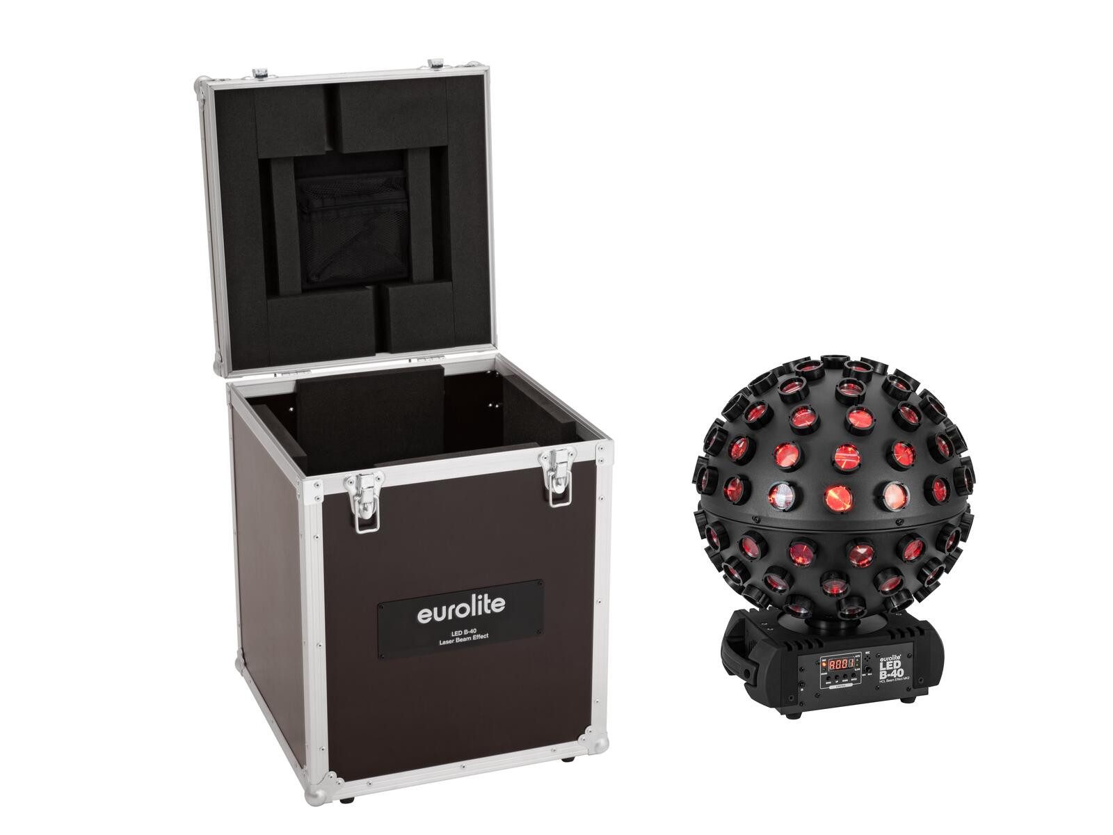 Discolicht EUROLITE Set LED B-40 HCL Strahleneffekt MK2 sw + Case