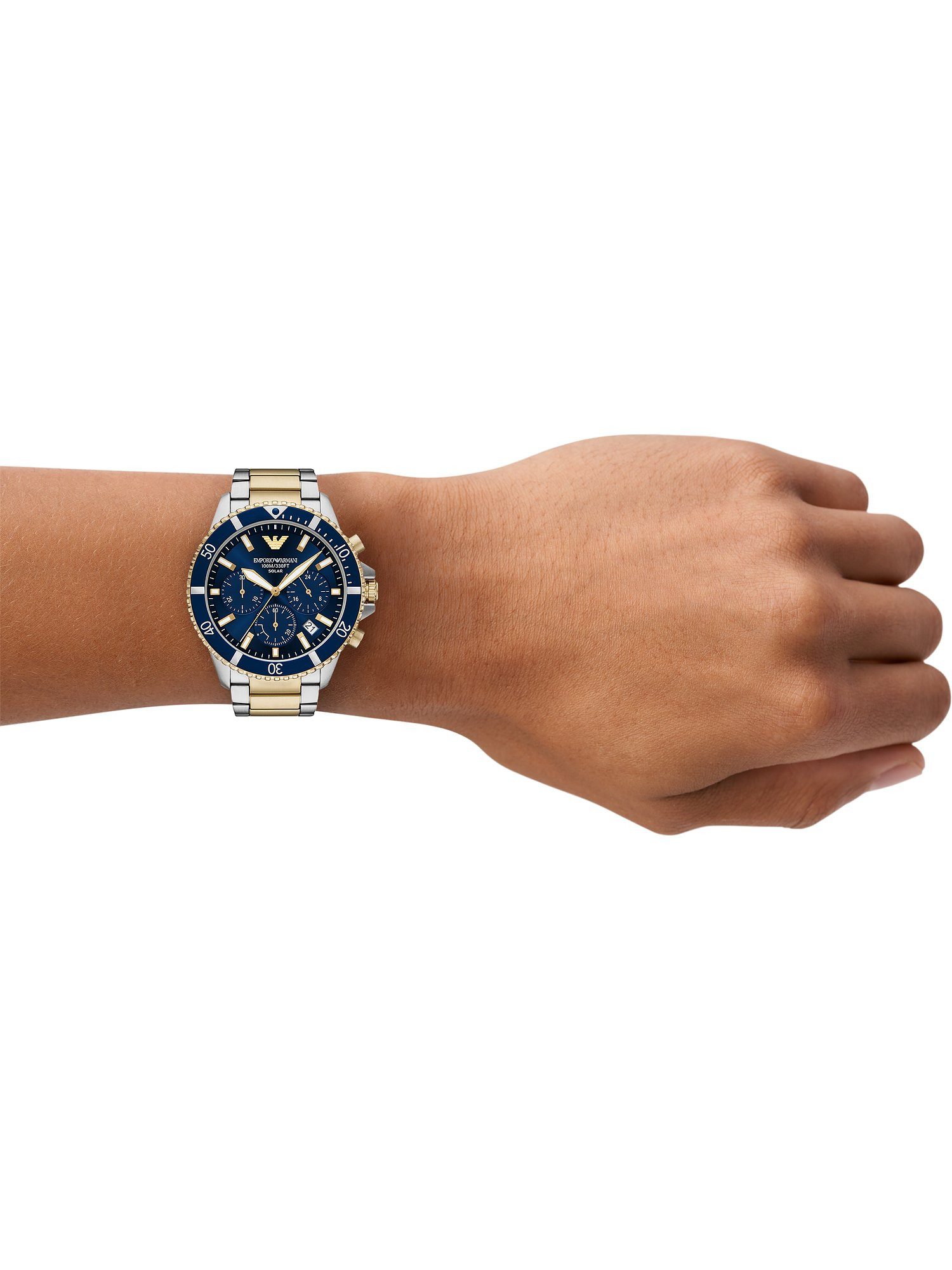 Emporio Armani Chronograph Emporio Armani Herren-Uhren Analog Solar – Bild 5 von 5