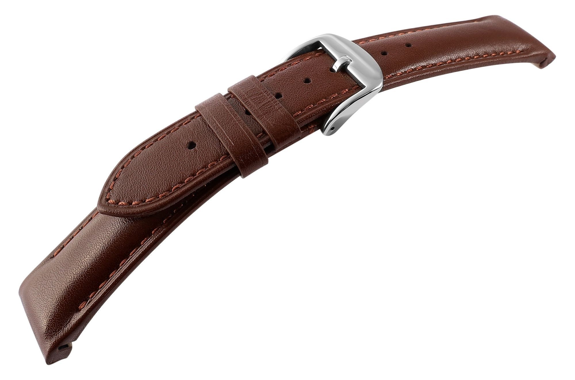 Engelhardt Uhrenarmband braun silberfarbig