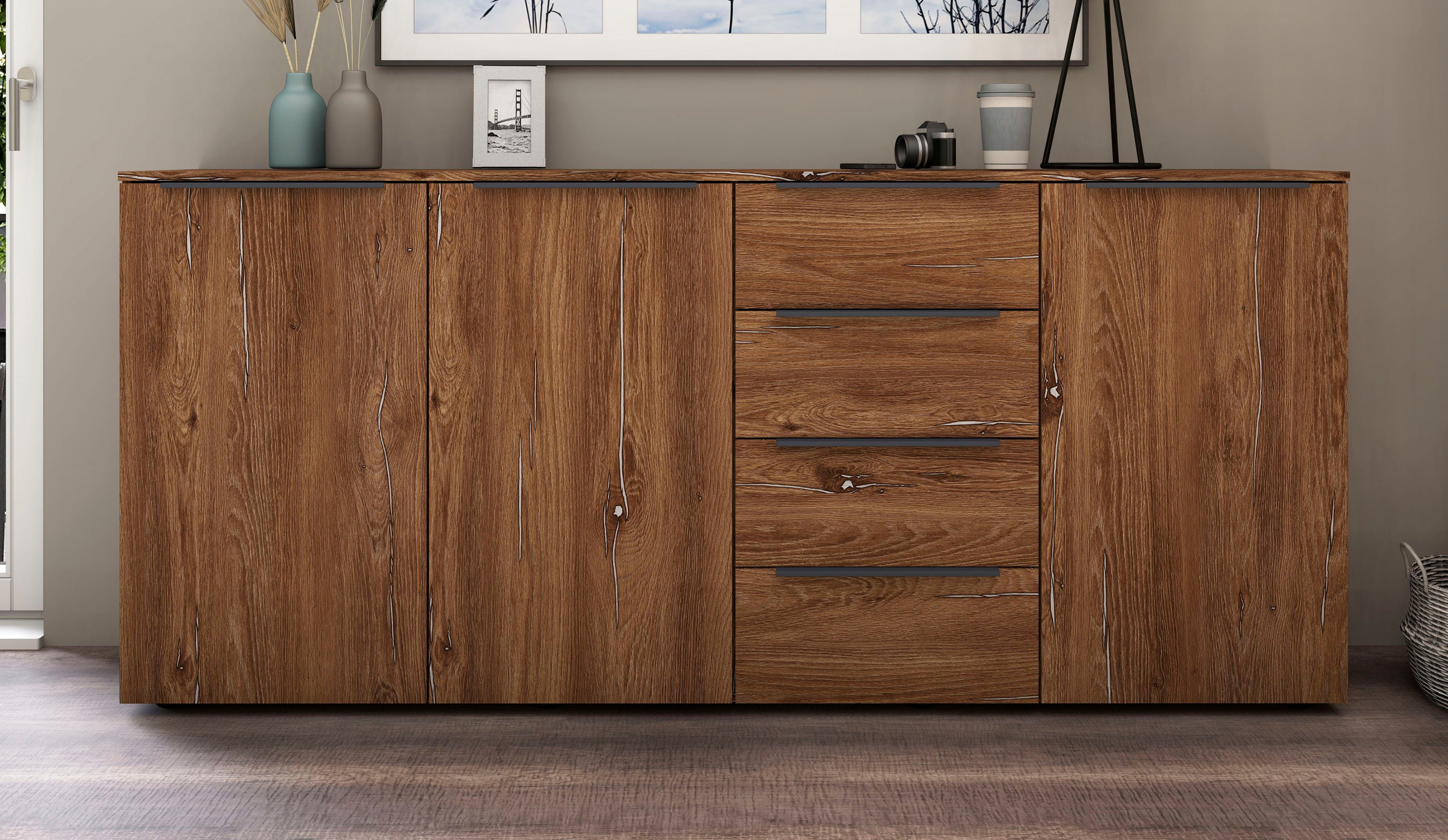 borchardt Möbel Highboard Tom, Breite 200 cm