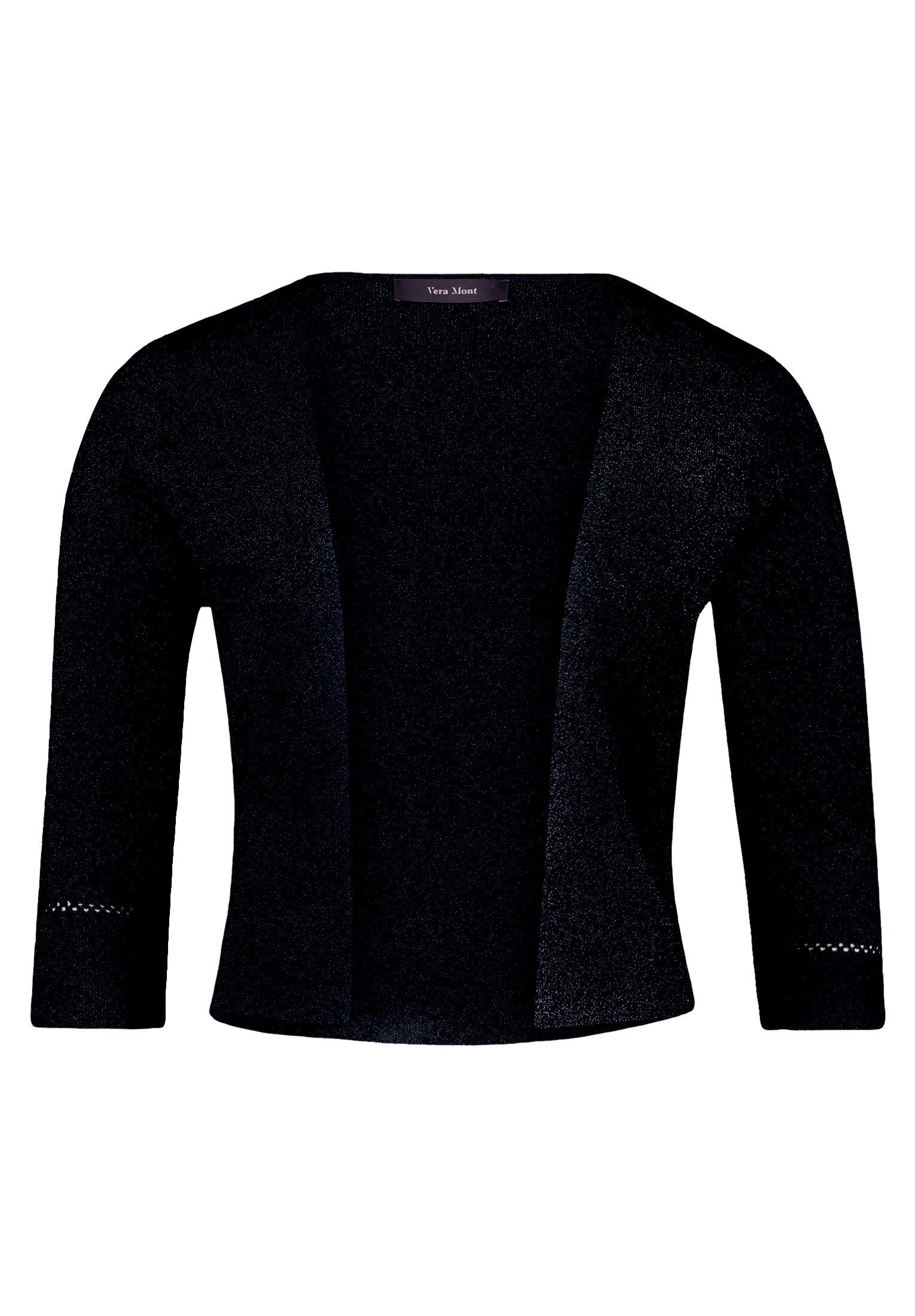 Vera Mont Strickjacke Damen ohne Verschluss (1-tlg) Glitzer