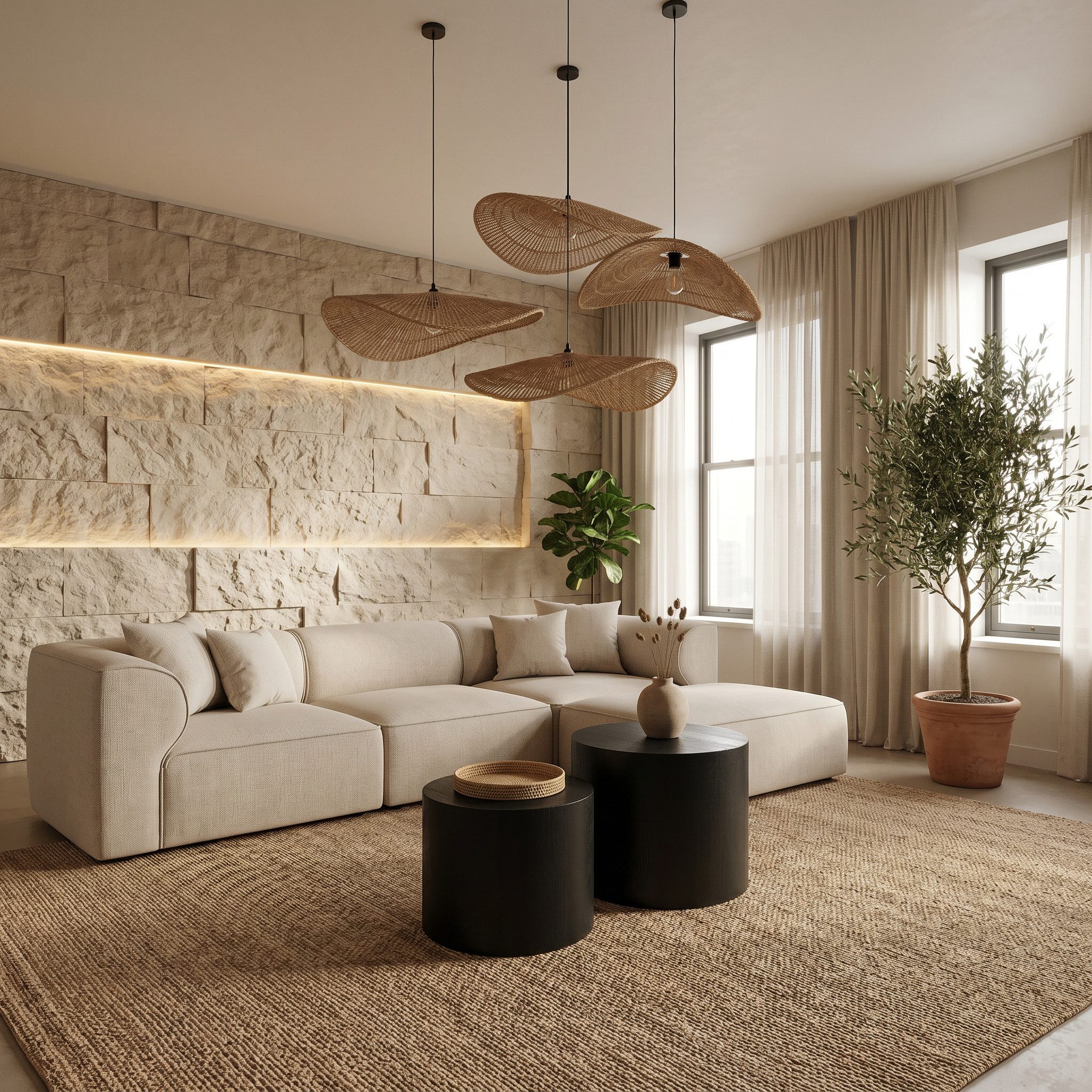 WILLIAMSPACE Couchtisch Lazio runder 2er-Set, Nesting Tische im Trend-Design (2er-Set), Maße ca 1.: B48 x T48 x H38cm/Maße ca 2.: B38 x T38x H32 cm