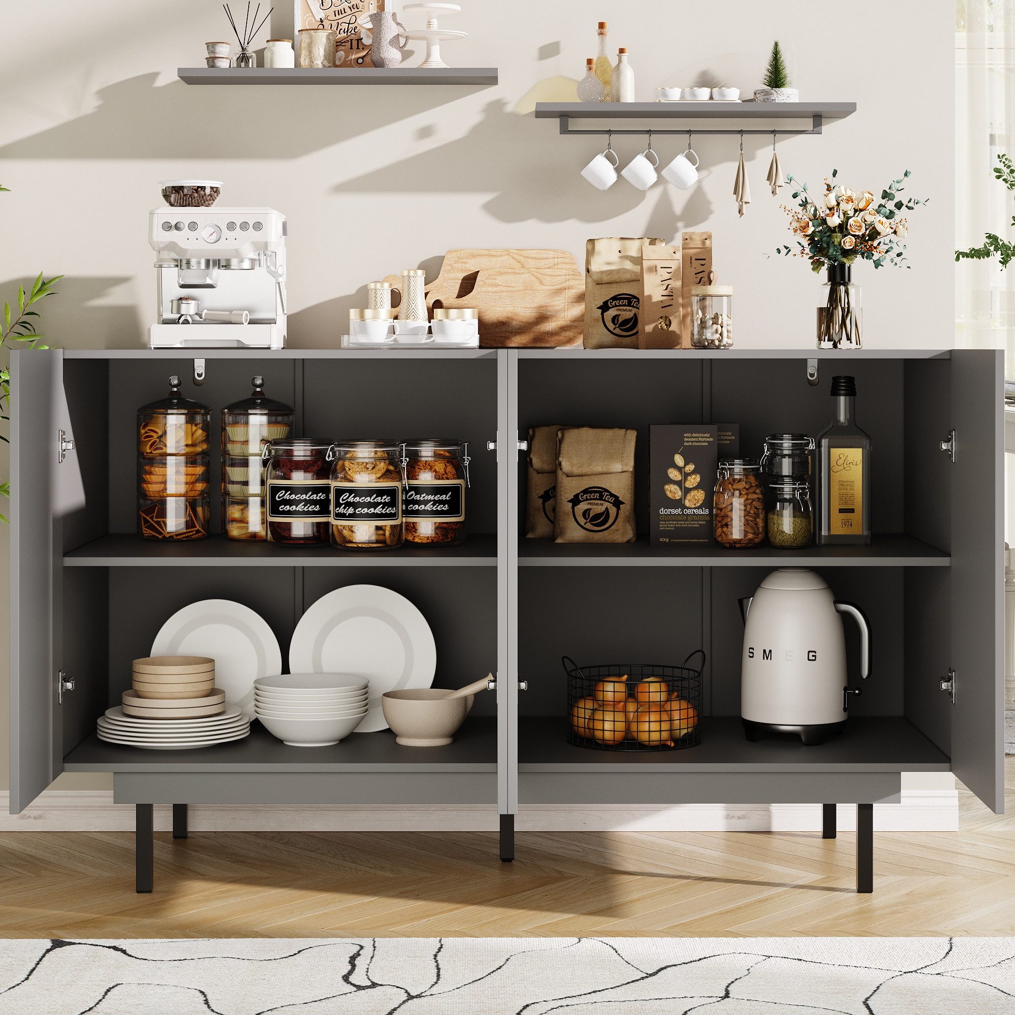 Flieks Sideboard (1 St., B140/T38,5/H82,5 cm, günstig online kaufen