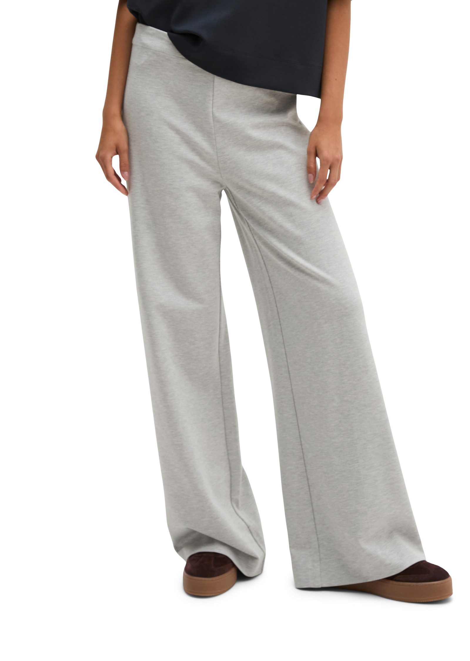 Marc O'Polo Jerseyhose MARGO WIDE Model Margo wide aus kompaktem Interlockjersey