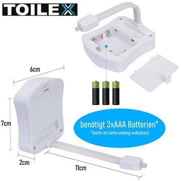 MAVURA LED Nachtlicht TOILEX Toilettenlicht mit Bewegungsmelder Toilettendeckel Lampe, LED fest integriert, Merhfarbig, WC Klodeckel Nachtlicht Toiletten Licht Beleuchtung