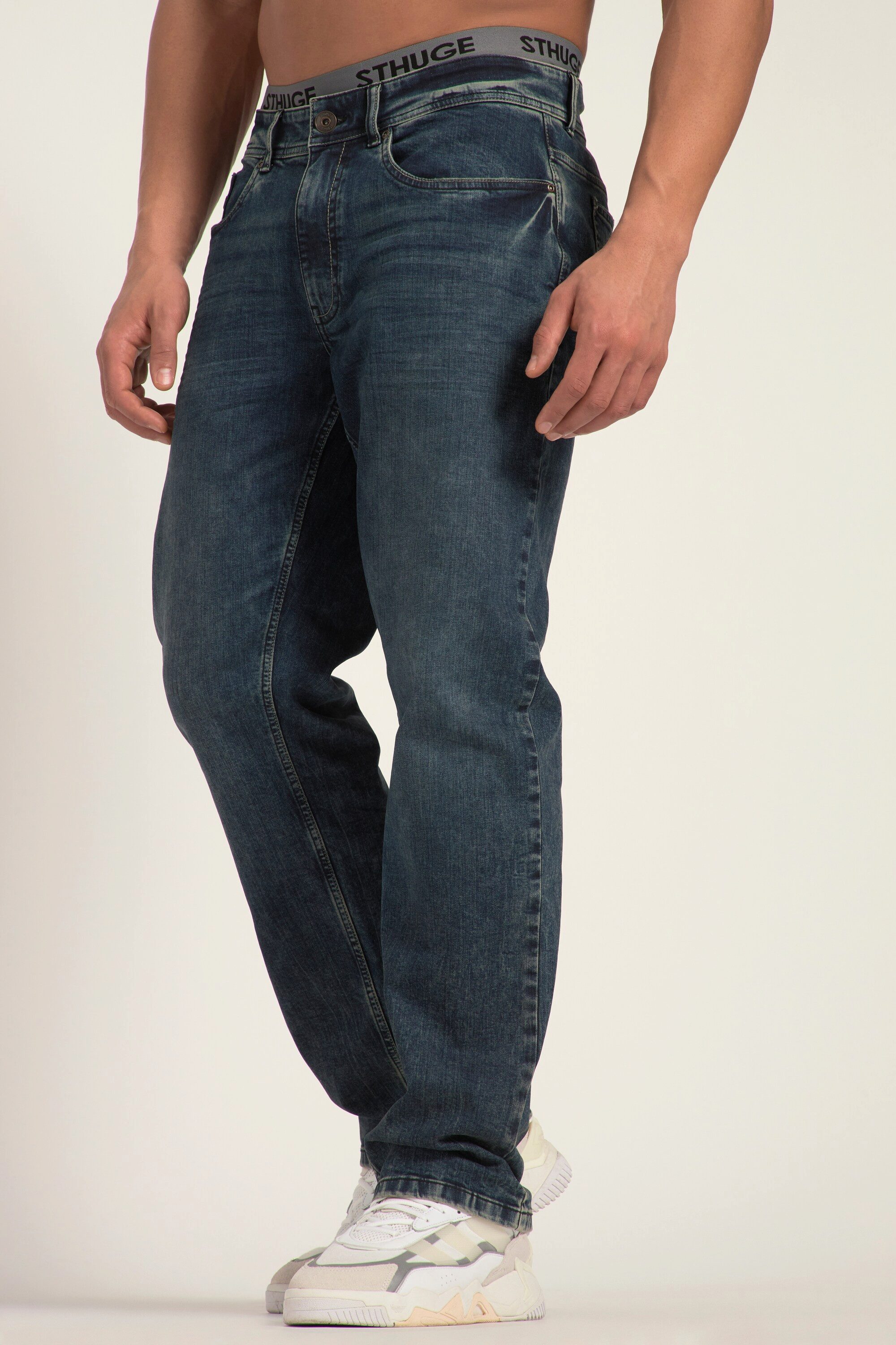STHUGE 5-Pocket-Jeans Jeans Loose Fit Dirty Wash 5-Pocket – Bild 4 von 5