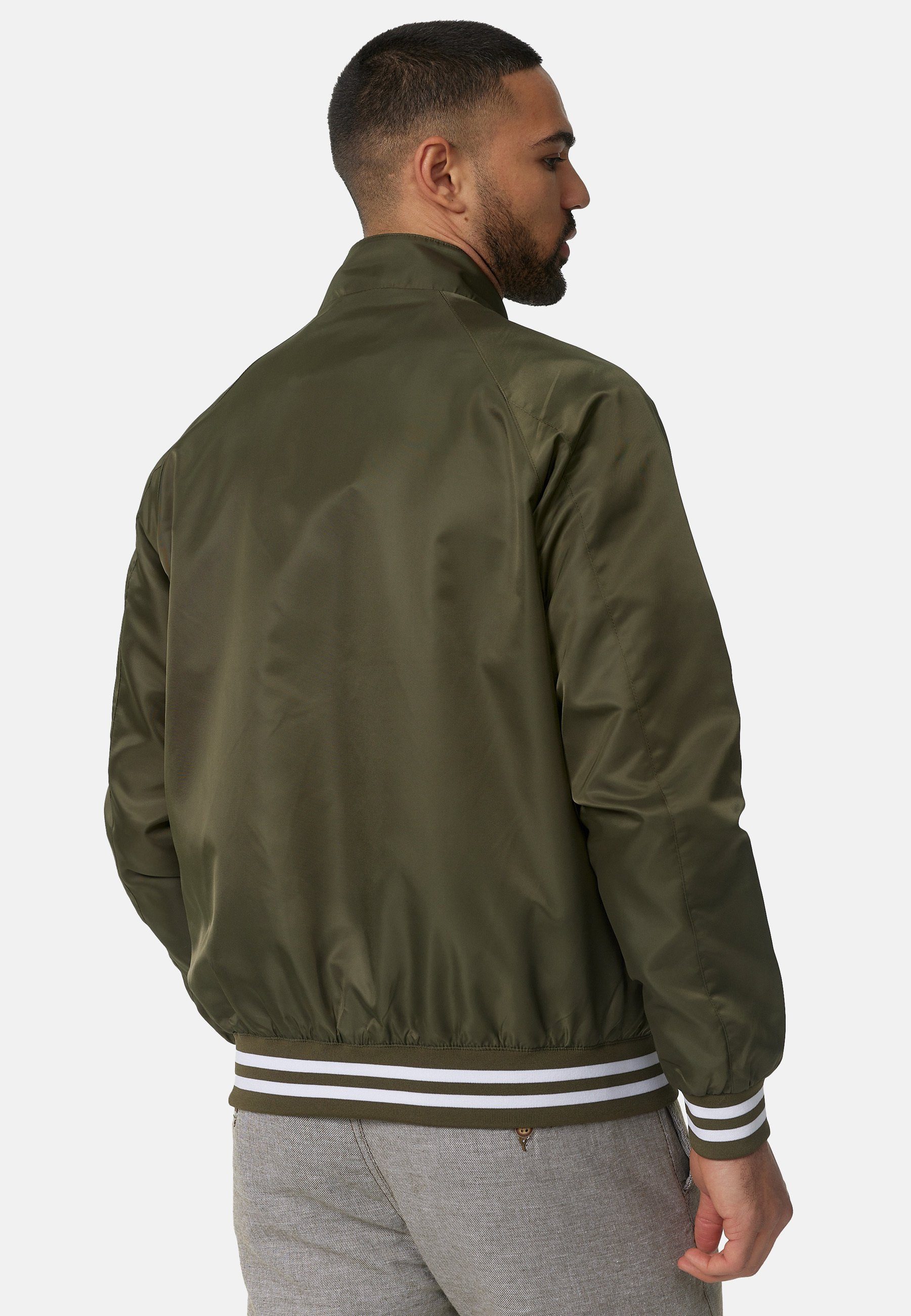 Indicode Sommerjacke Herren Ayser Übergangsjacke Herrenjacke mit Stehkragen & gerippten Arm-und Saumabschluss