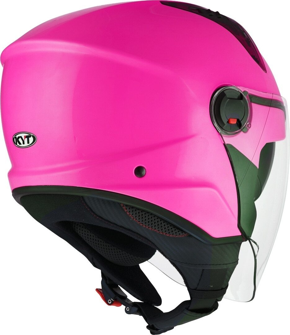 KYT Motorradhelm D-City Plain Jethelm, integriertes Sonnenvisier